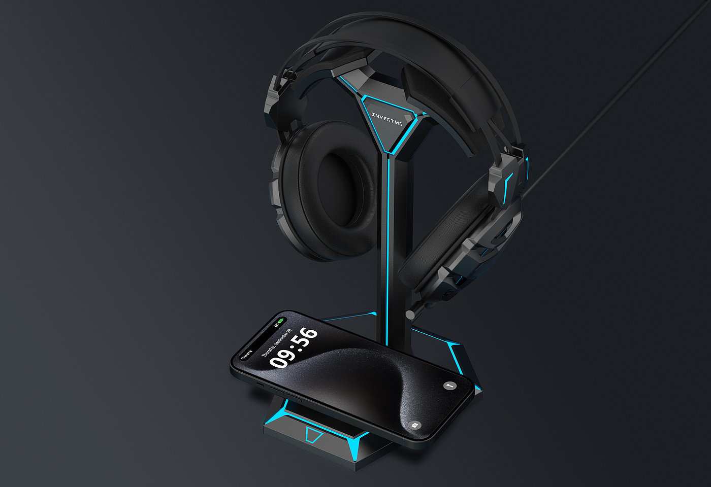 Mecha headset wireless charging，