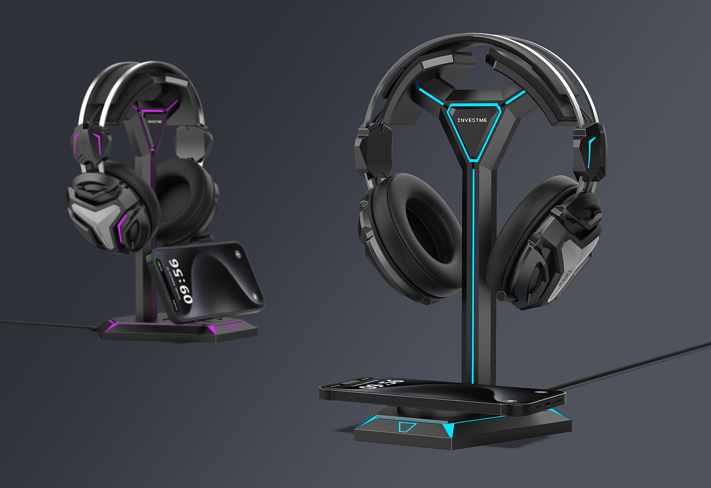 Mecha headset wireless charging，