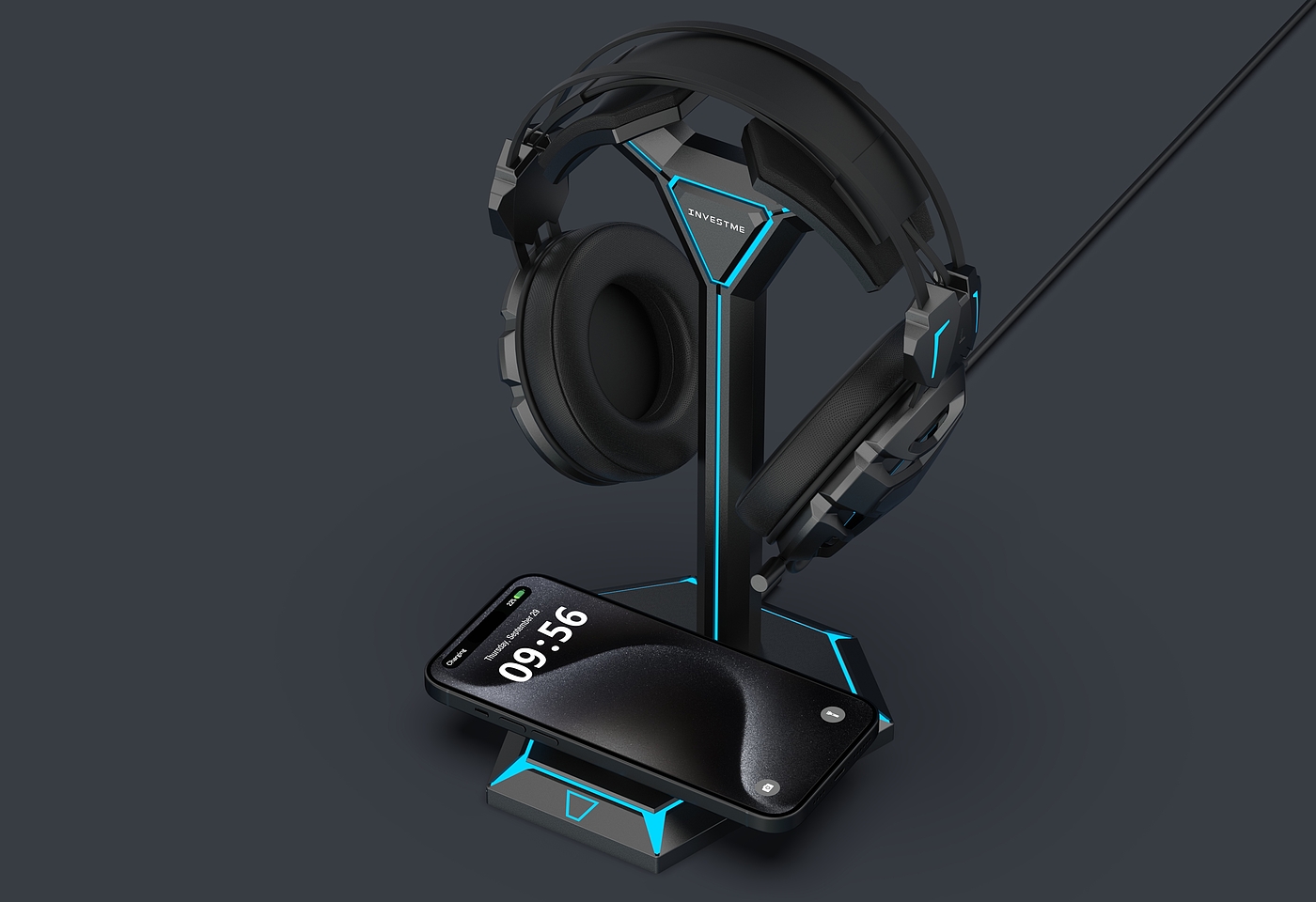 Mecha headset wireless charging，