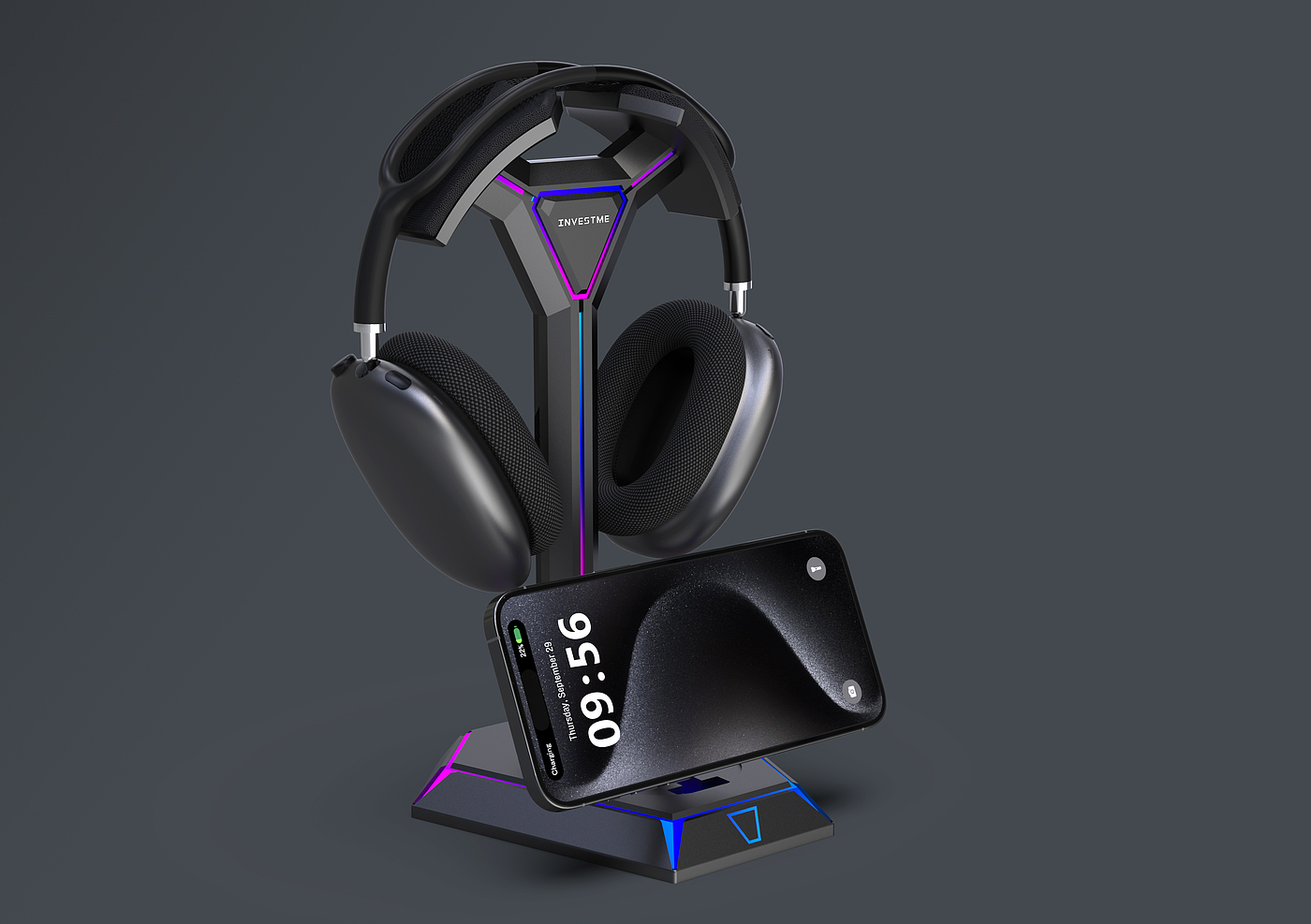 Mecha headset wireless charging，