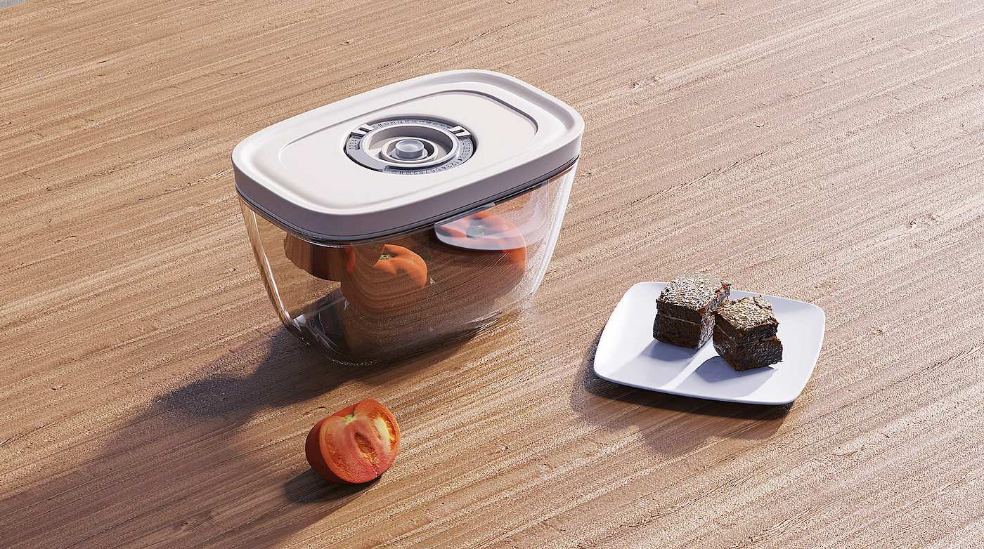 Fresh keeping box，German if Award，If design award，industrial design，industrial product，product design，Household tableware，Vacuum fresh-keeping box，