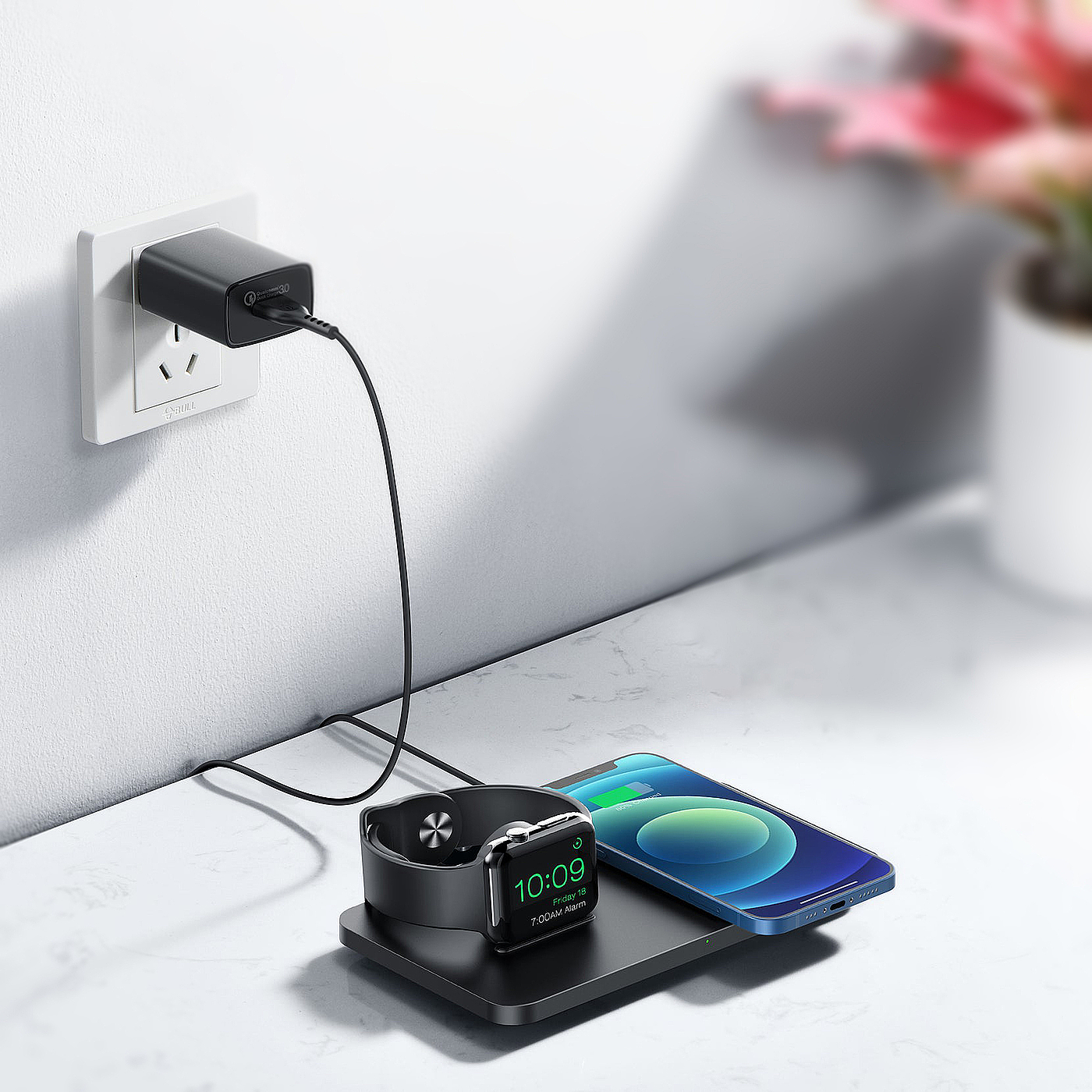 Magnetic two-in-one wireless charging，