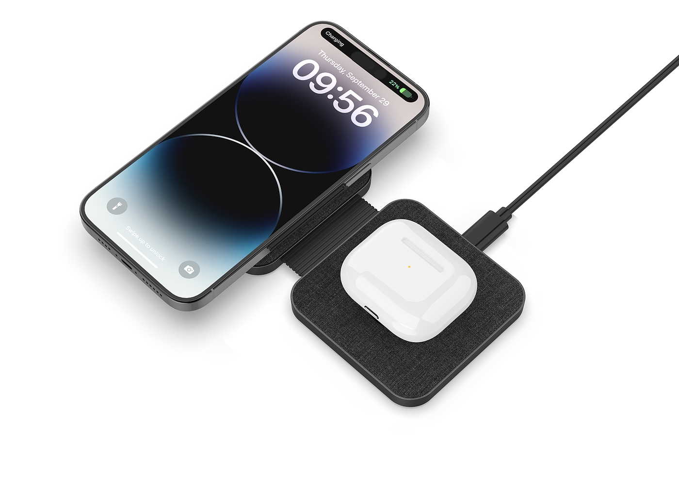 Magnetic two-in-one wireless charging，