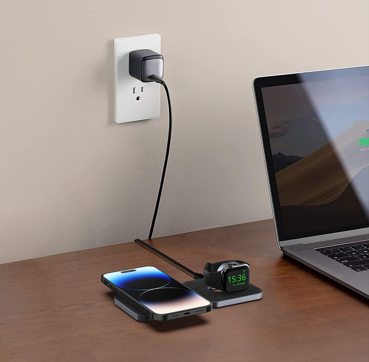 Magnetic two-in-one wireless charging，