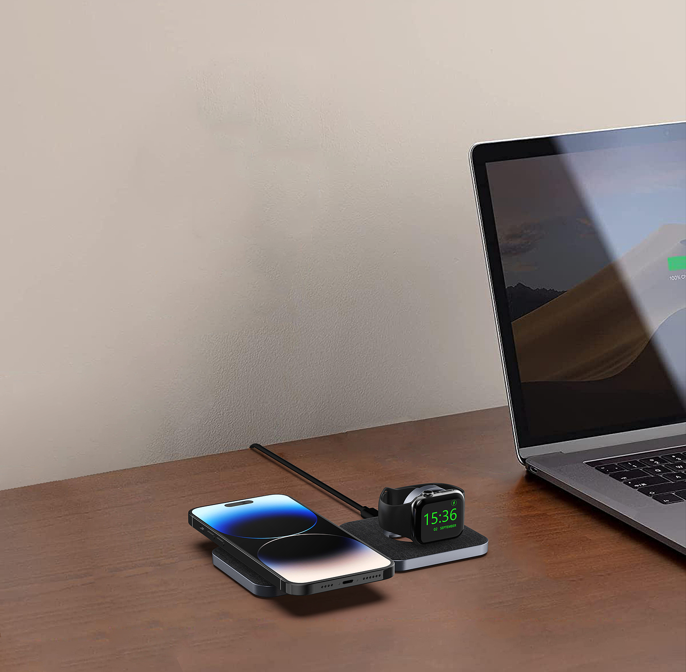 Magnetic two-in-one wireless charging，