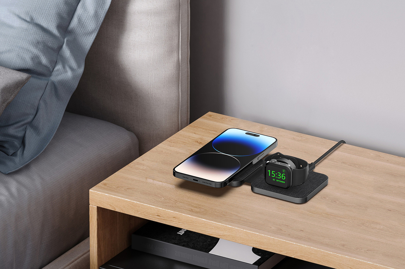 Magnetic two-in-one wireless charging，