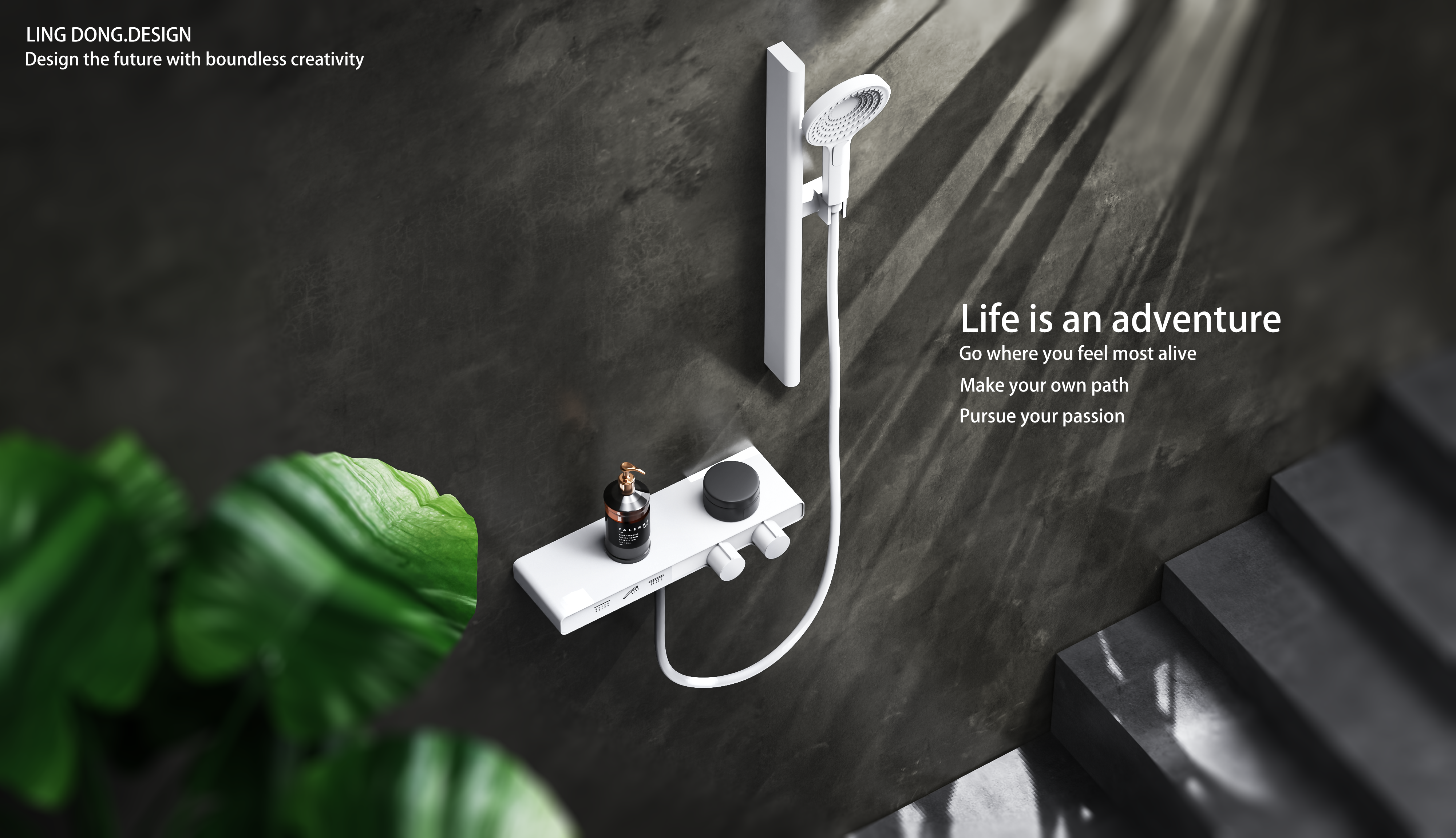 Keyshot rendering，Hardware bathroom，Shower faucet，