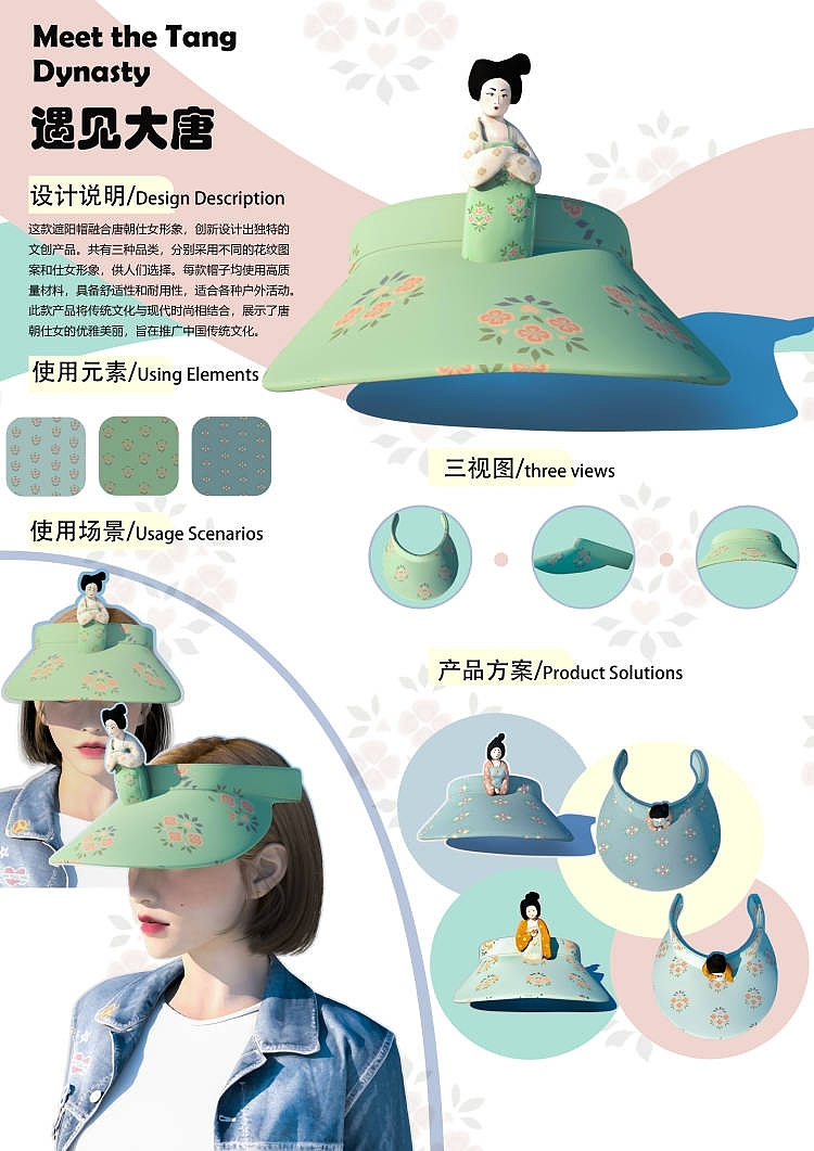 Industrial Design, Wen Chuang, Tang Dynasty, Hat，