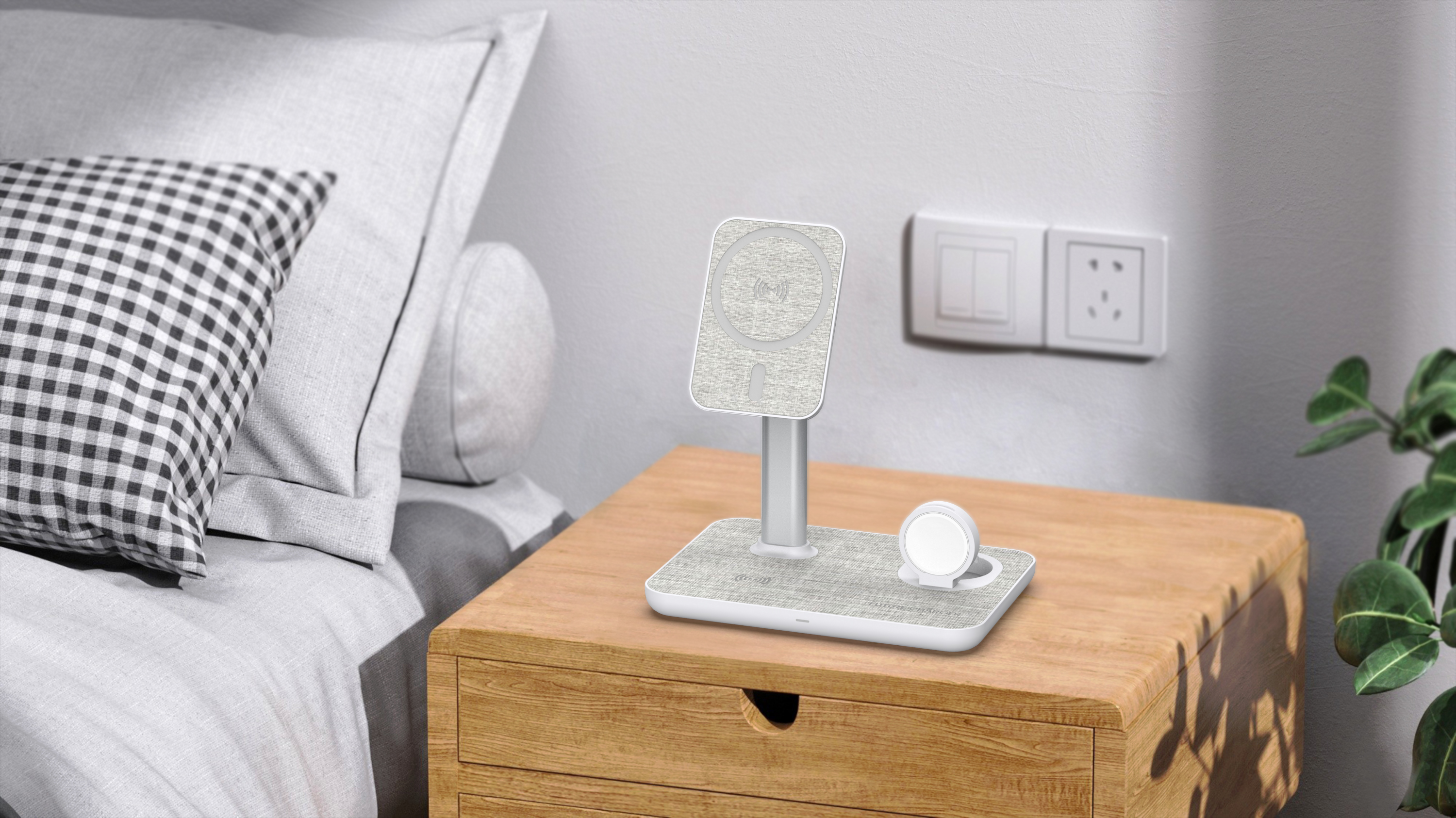 Magnetic three-in-one wireless charging，