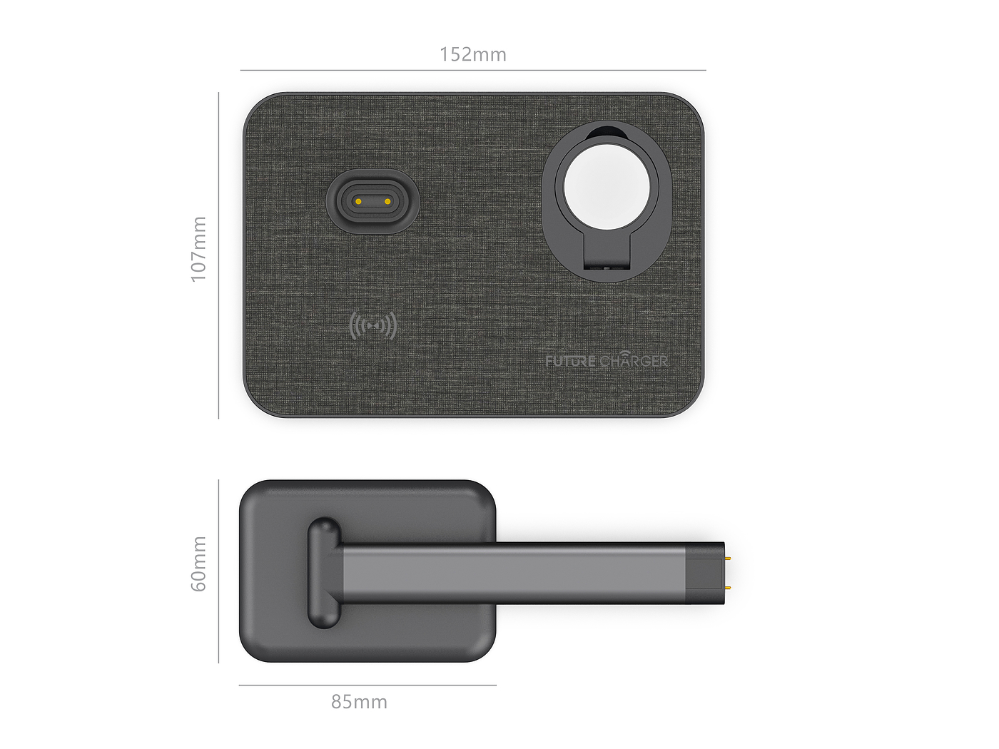 Magnetic three-in-one wireless charging，