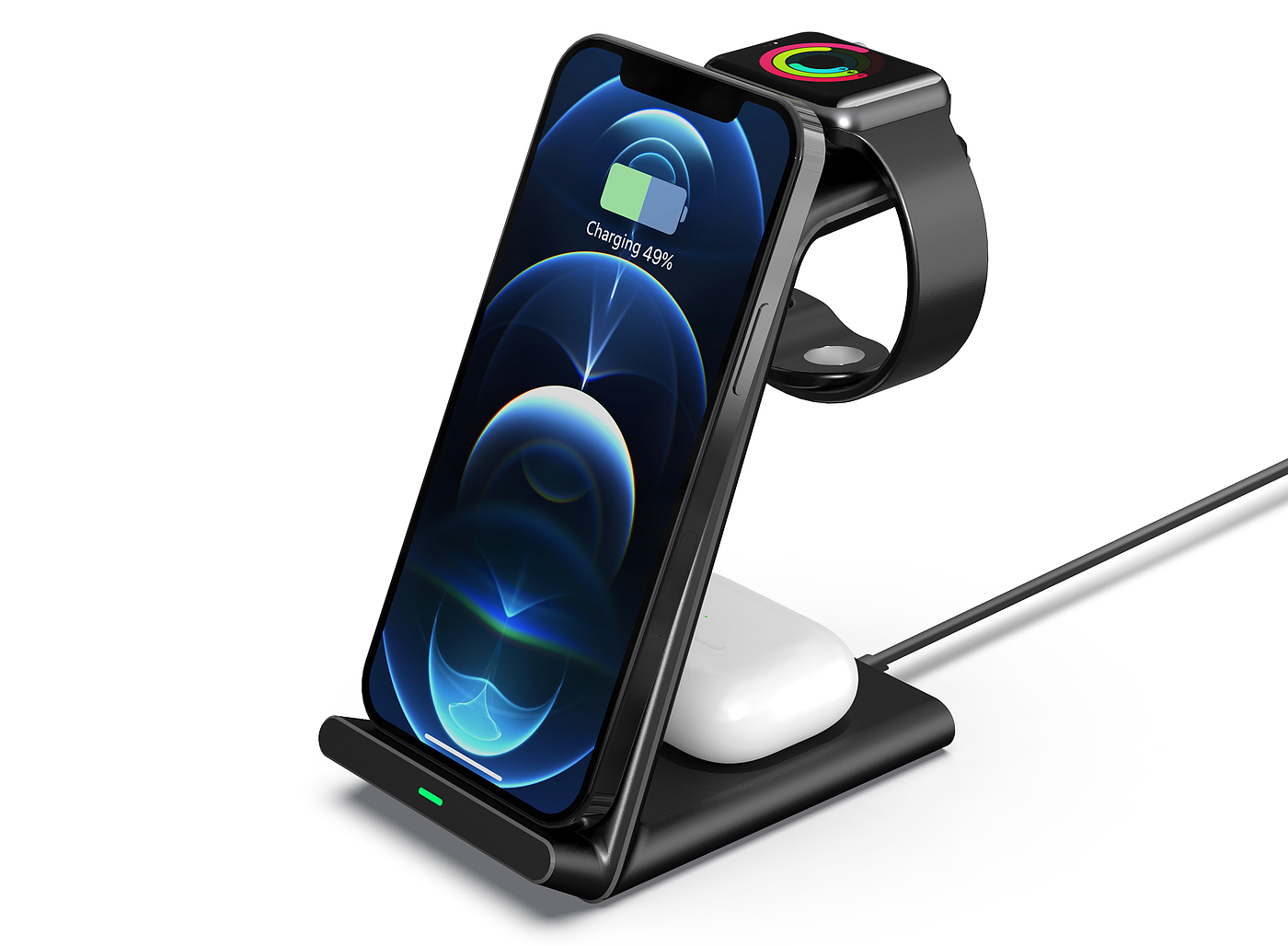 Magnetic three-in-one wireless charging，