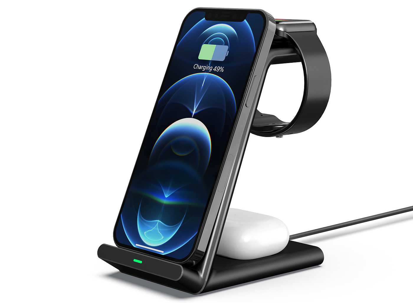 Magnetic three-in-one wireless charging，