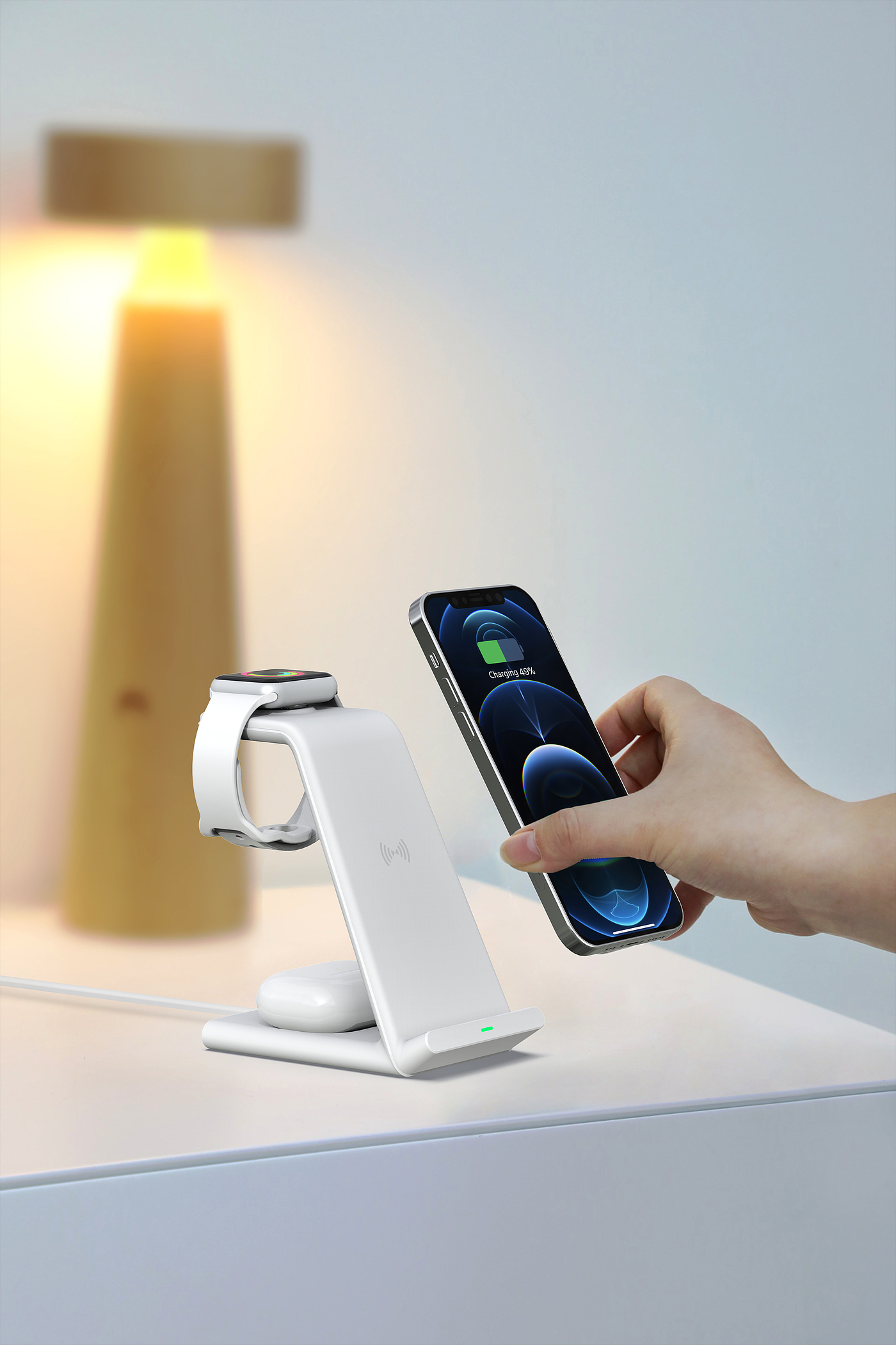 Magnetic three-in-one wireless charging，