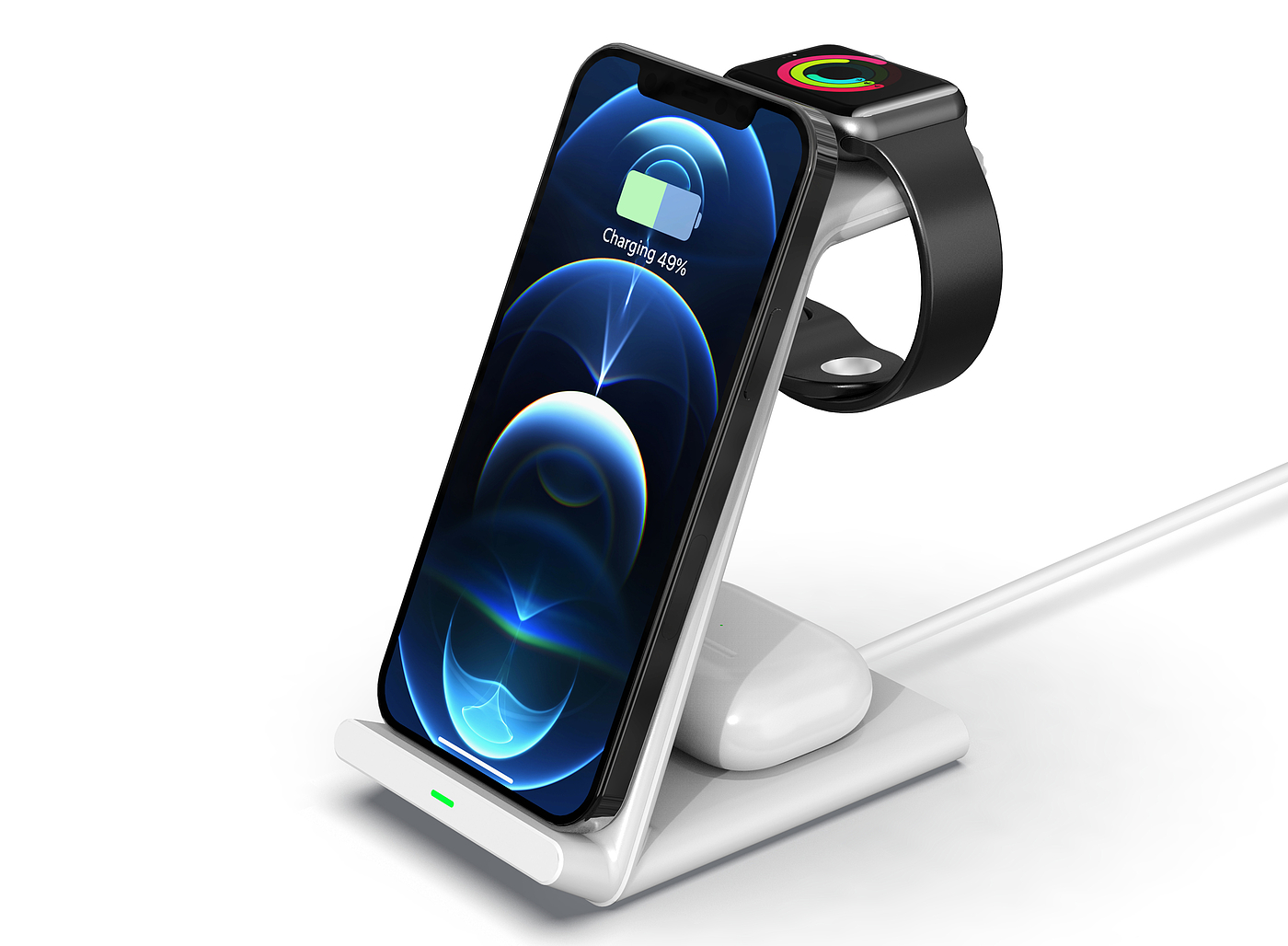 Magnetic three-in-one wireless charging，