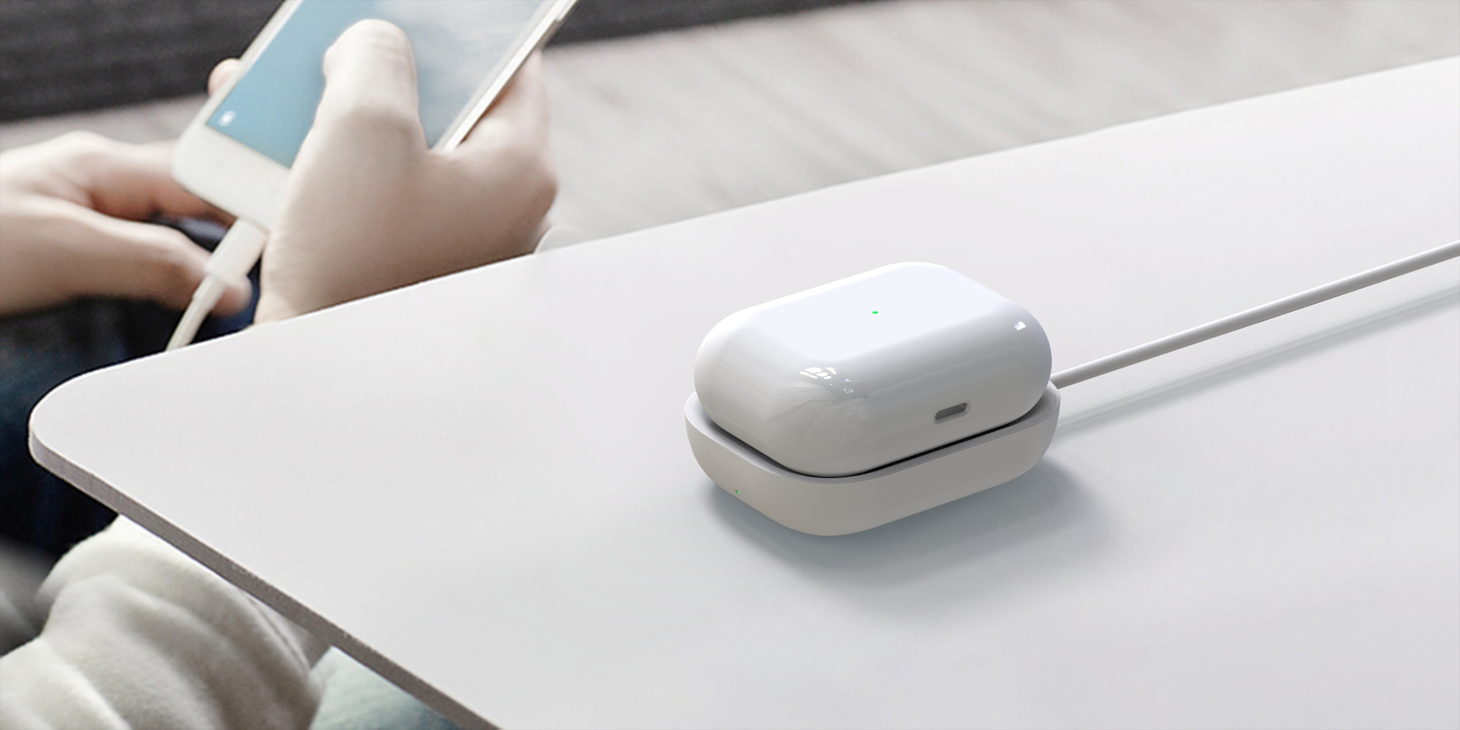 airpods apple headset wireless charger，