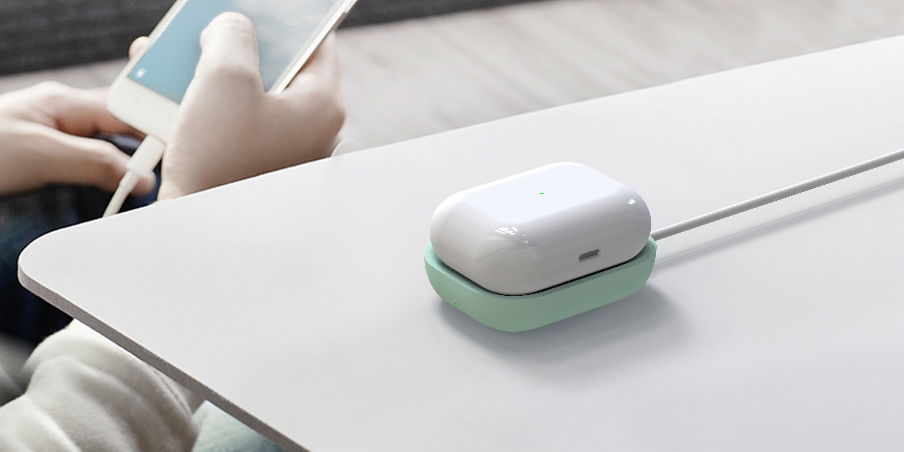 airpods apple headset wireless charger，