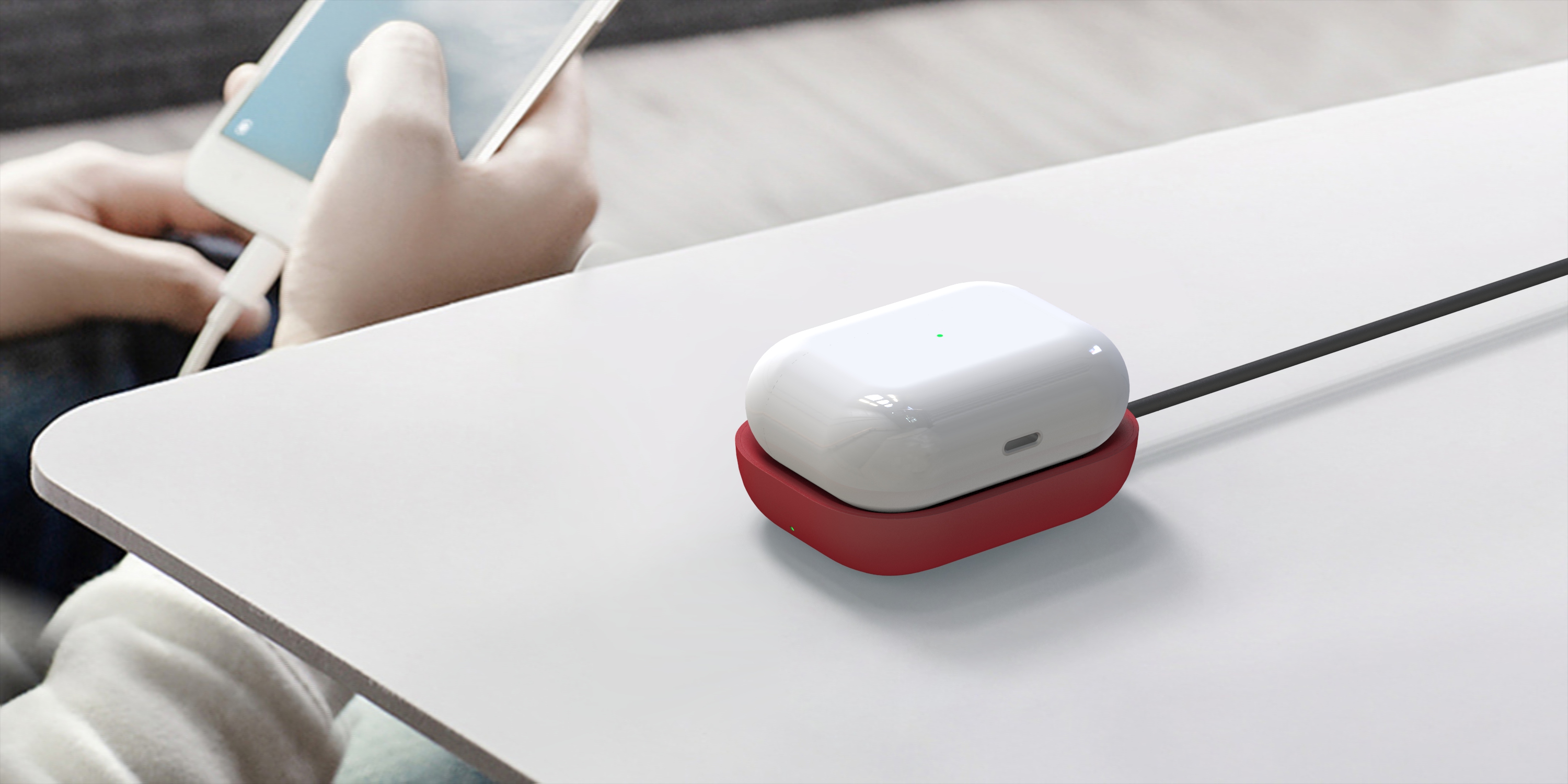 airpods apple headset wireless charger，