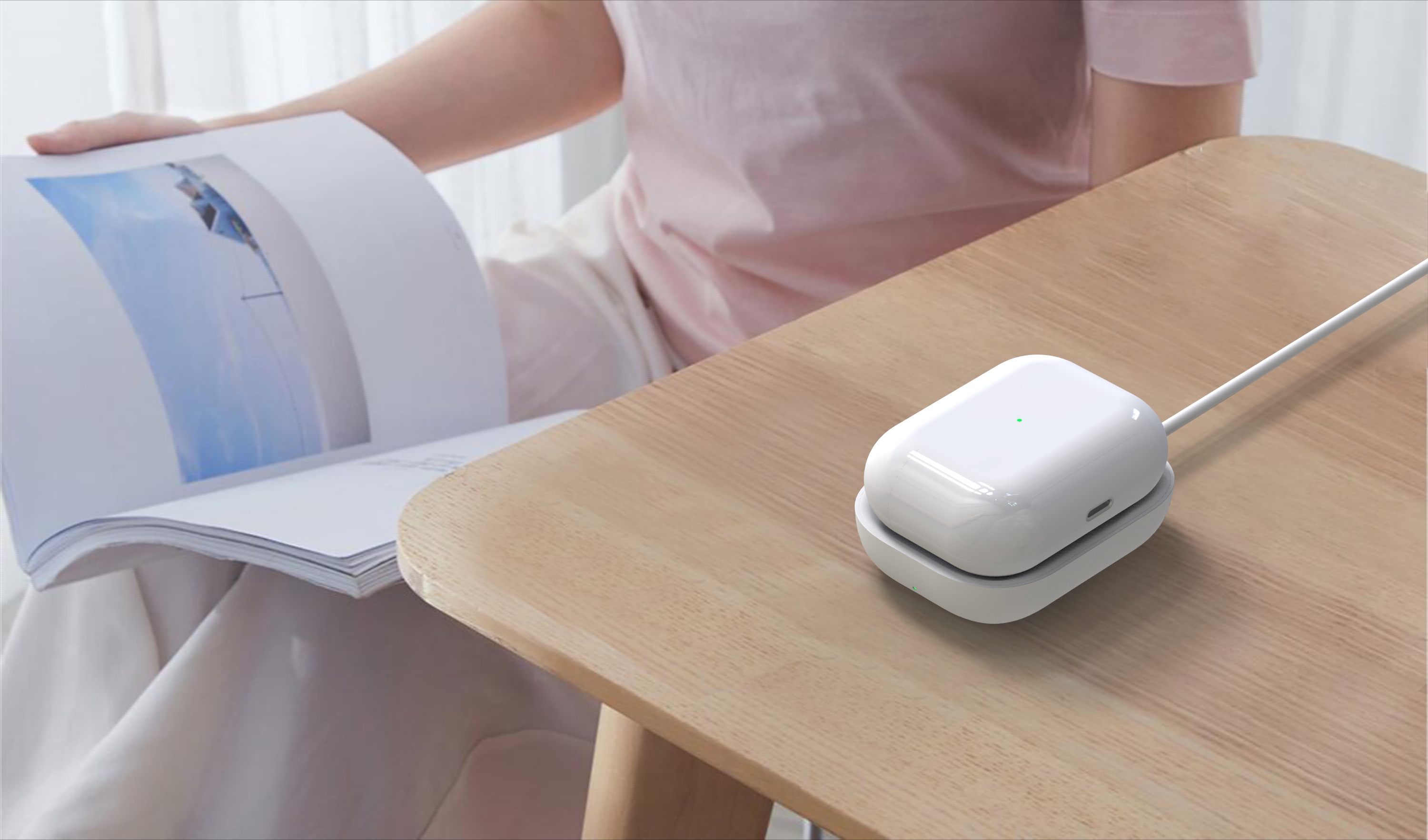 airpods apple headset wireless charger，