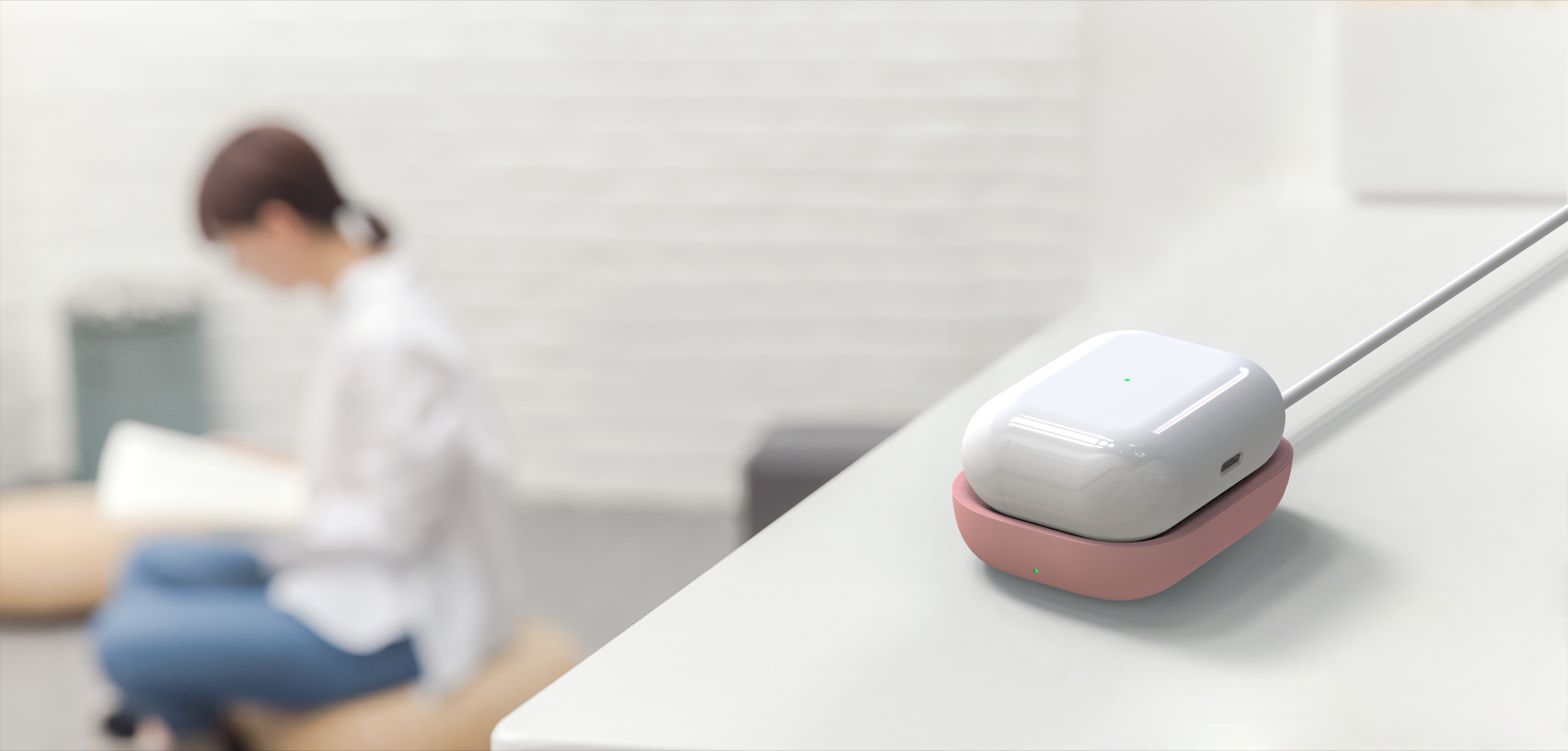 airpods apple headset wireless charger，