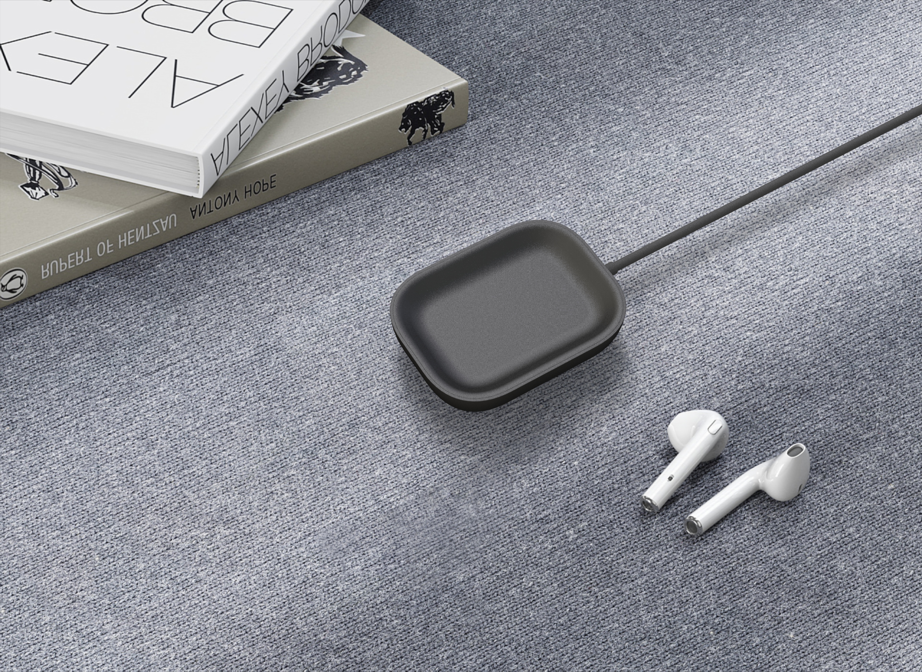 airpods apple headset wireless charger，