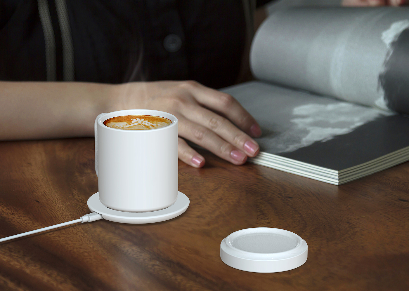 Heating cup wireless charging，