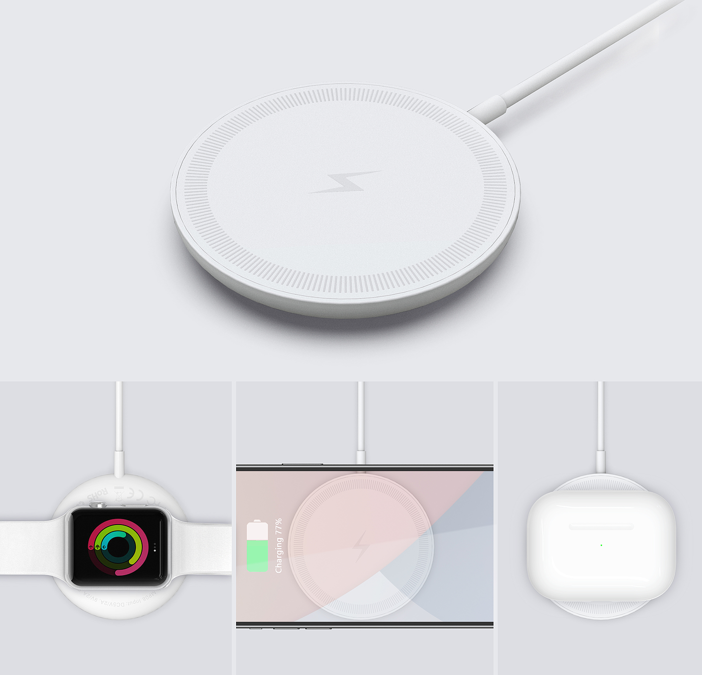 Magnetic suction wireless charging，