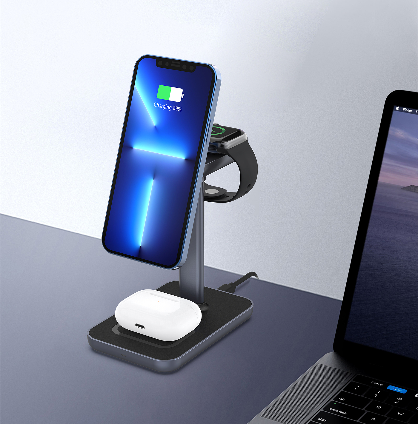 Magnetic suction wireless charging，