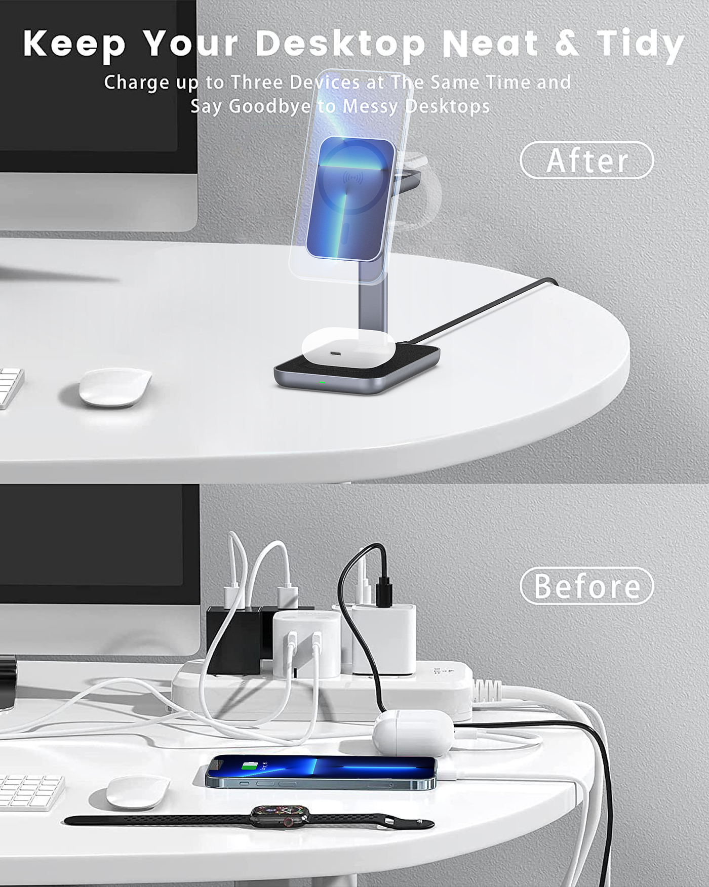 Magnetic suction wireless charging，