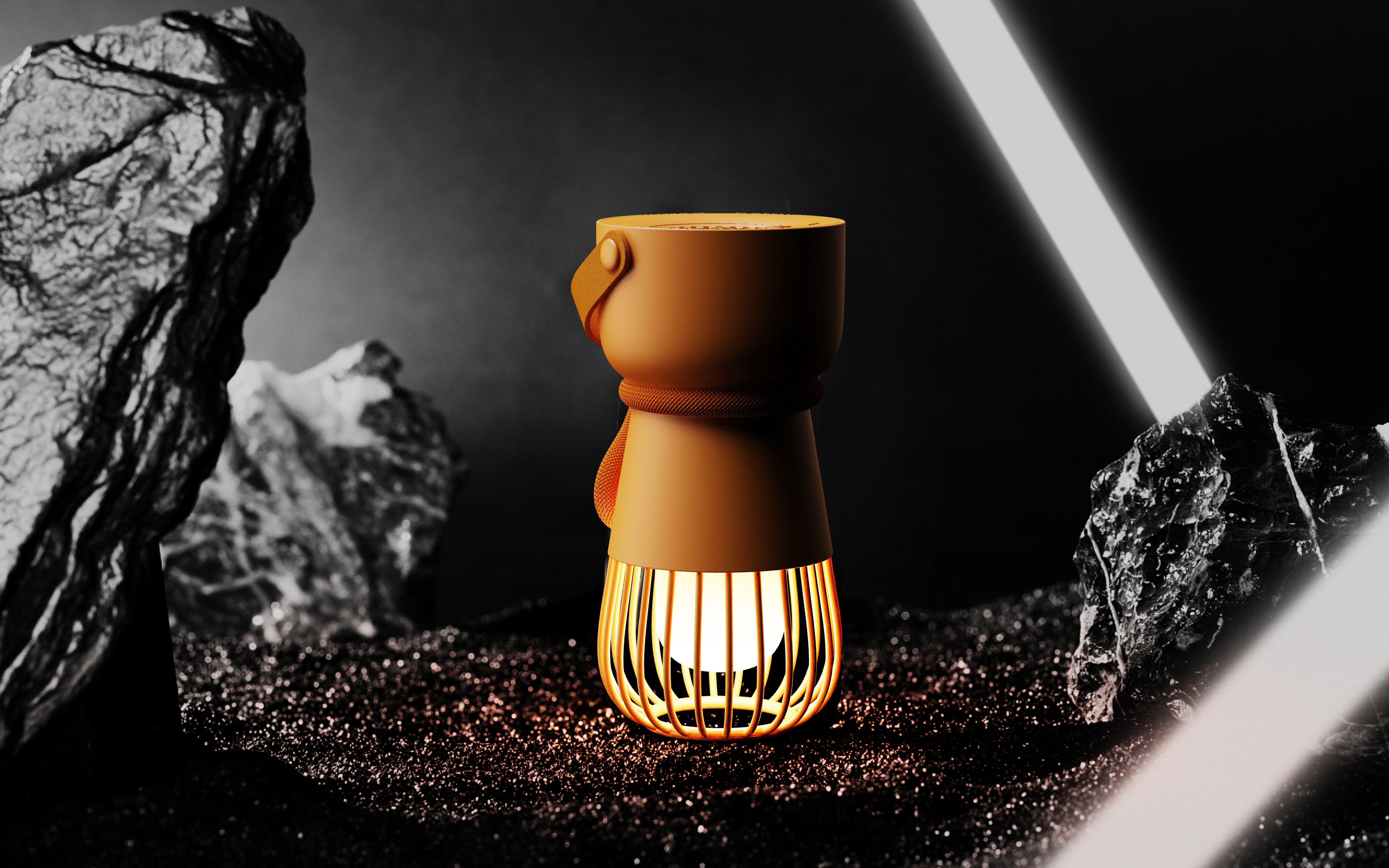 Outdoor camping lamp，African Drum，interaction，Atmosphere lamp，hand clap speaker，Outdoor speaker，