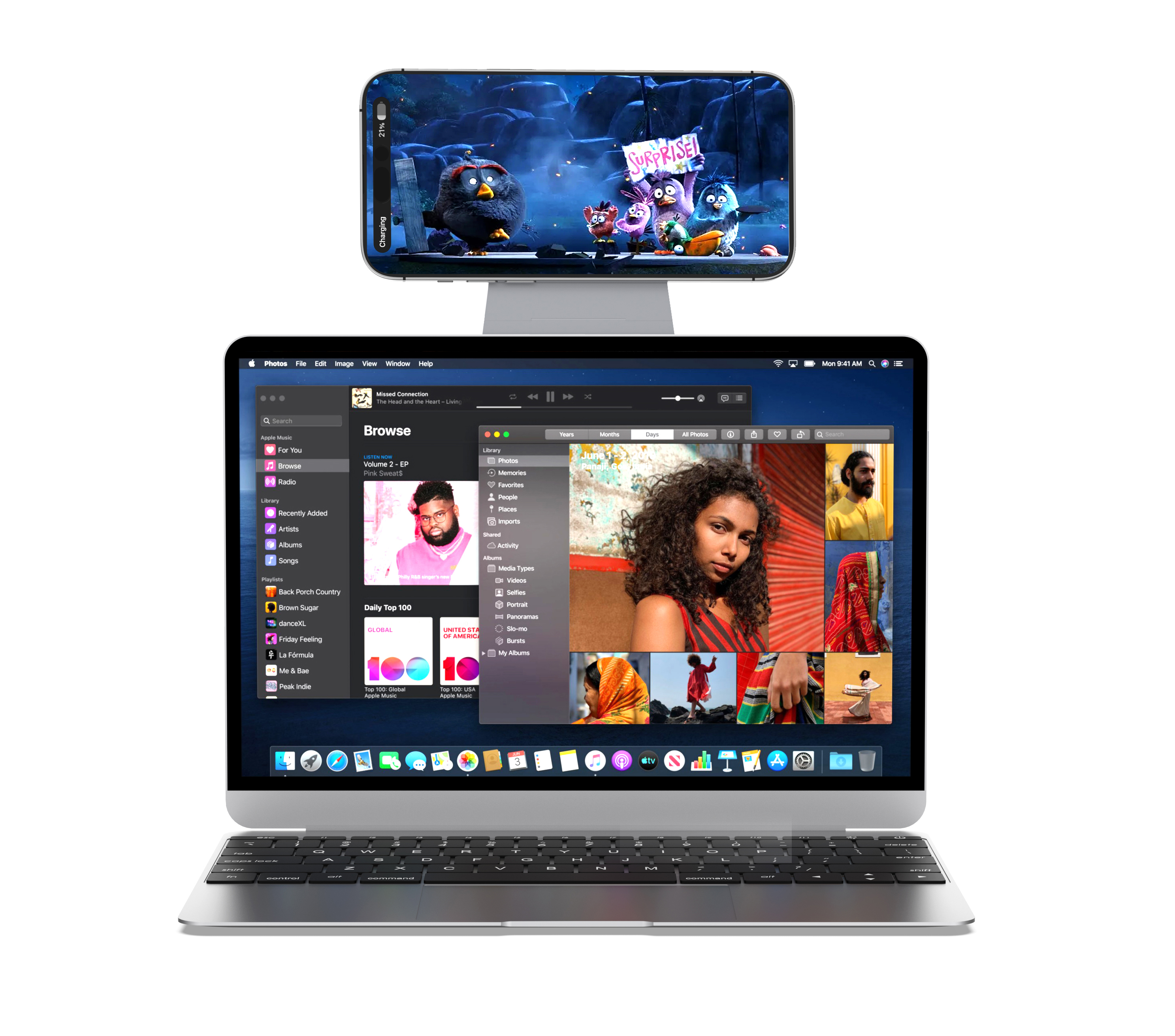 Magnetic suction mobile phone bracket，