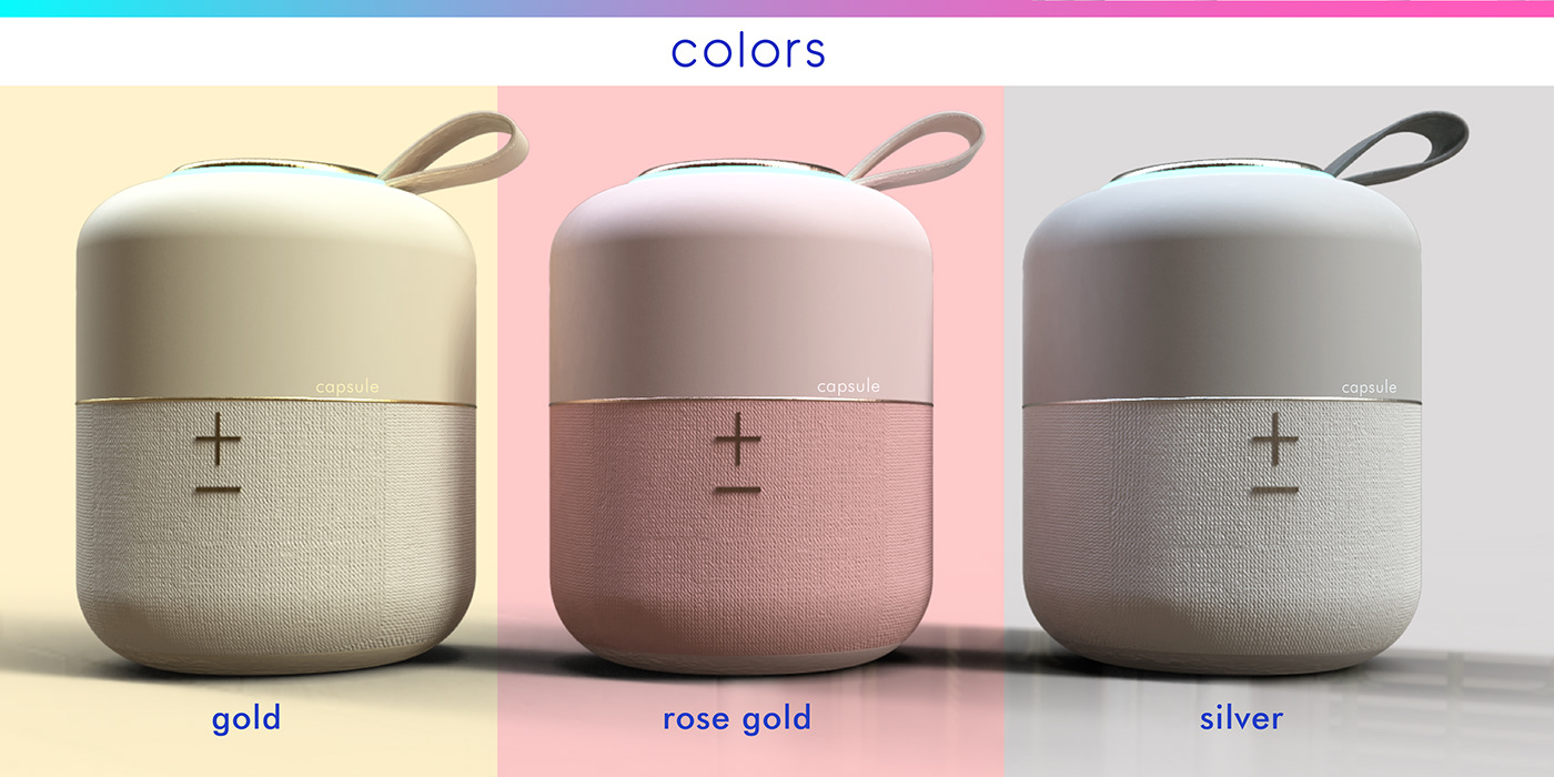 Capsule，Bluetooth Speaker ，Clock，multi-function，conceptual design，
