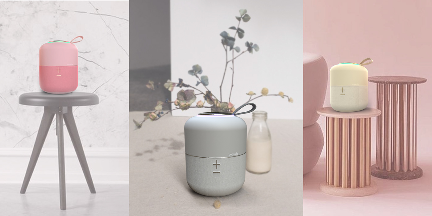 Capsule，Bluetooth Speaker ，Clock，multi-function，conceptual design，