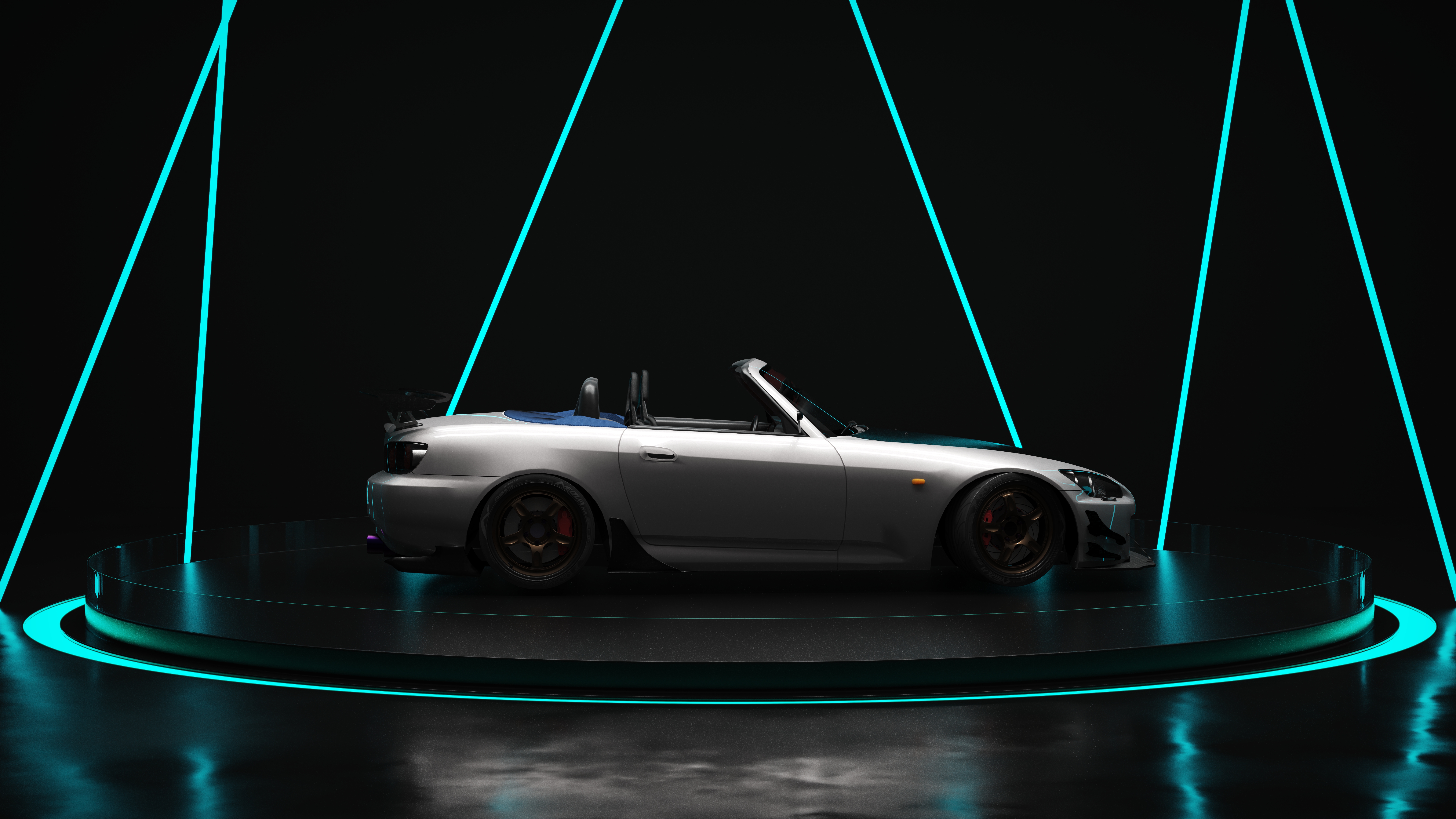 Car rendering，Honda，Rendering exercise，vehicle，racing，S2000，