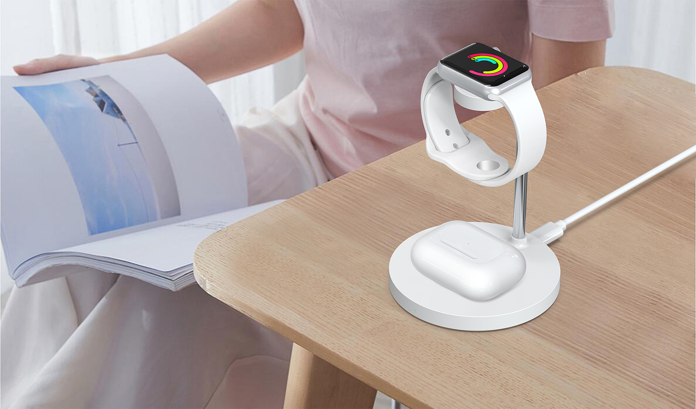 Watch mobile phone two-in-one wireless charging，