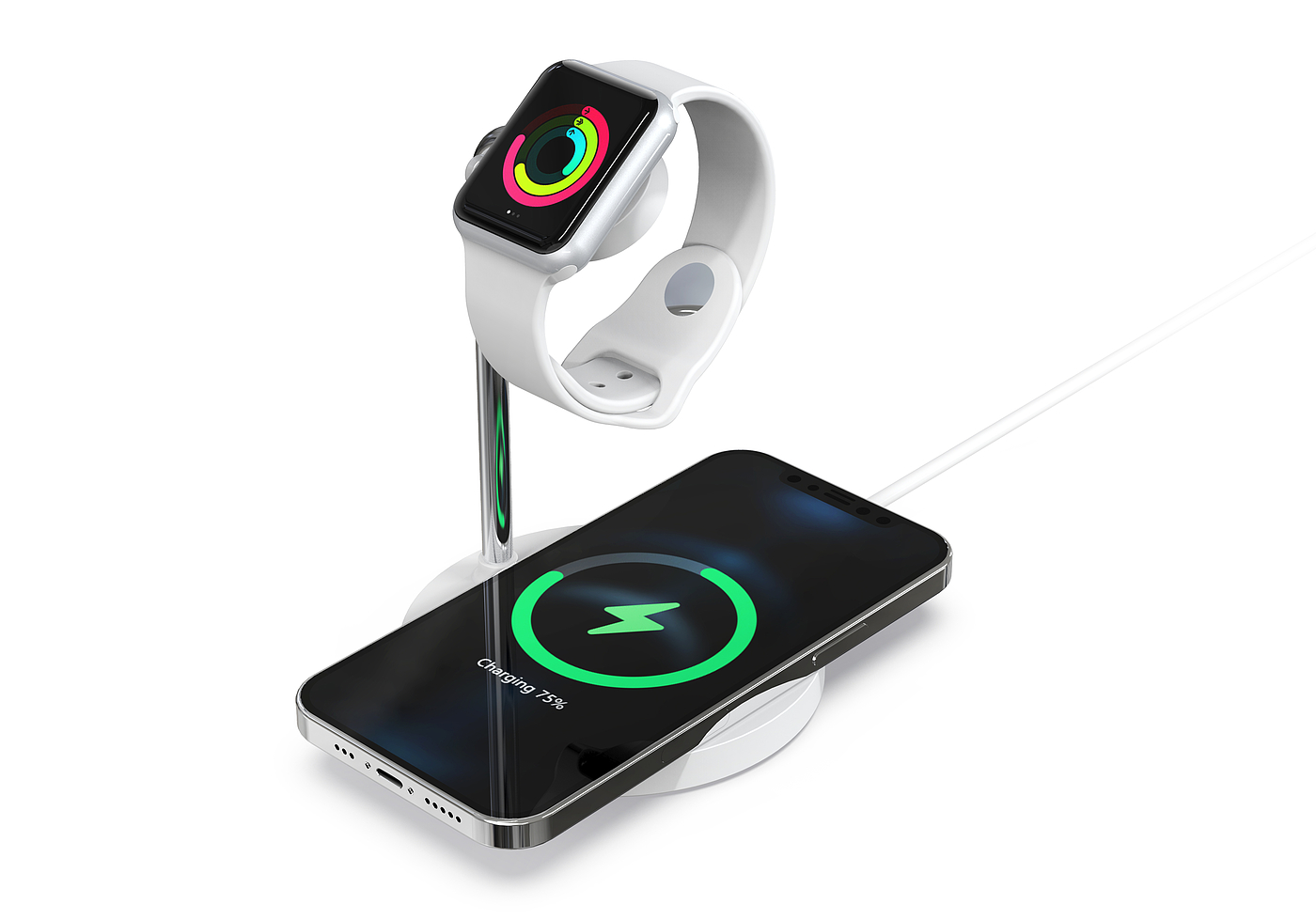 Watch mobile phone two-in-one wireless charging，