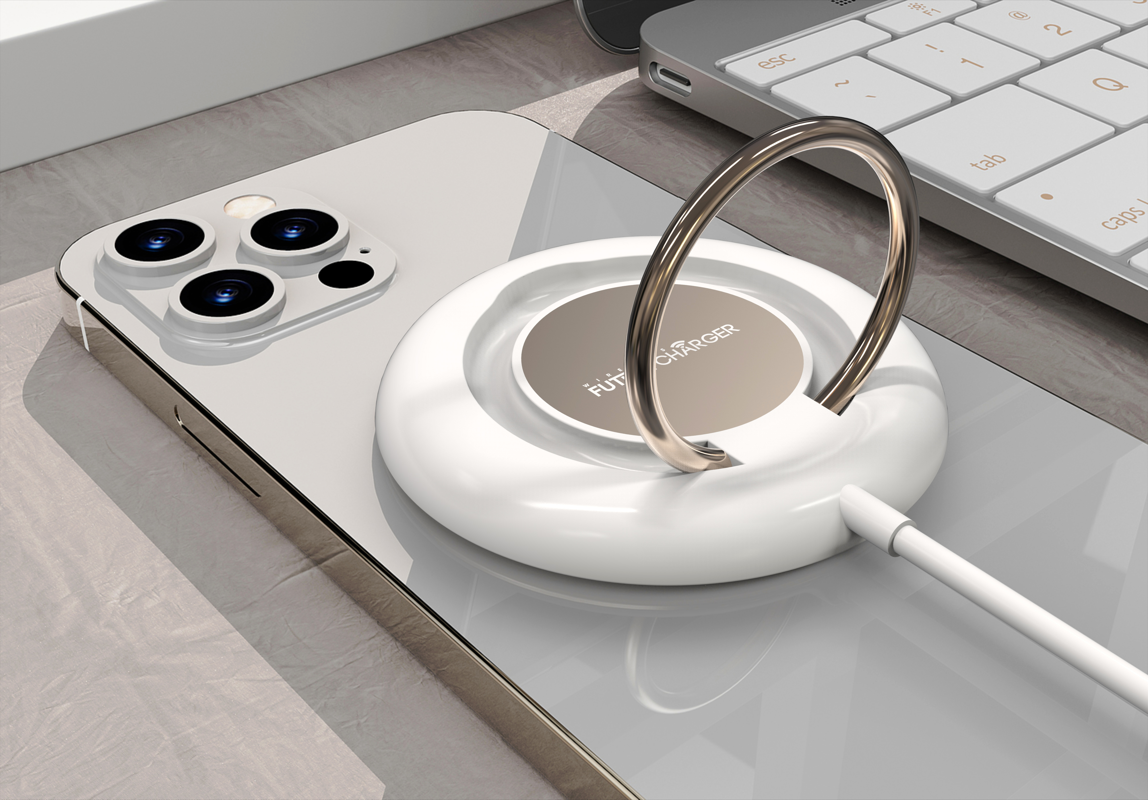 Apple magnetic bracket wireless charging，