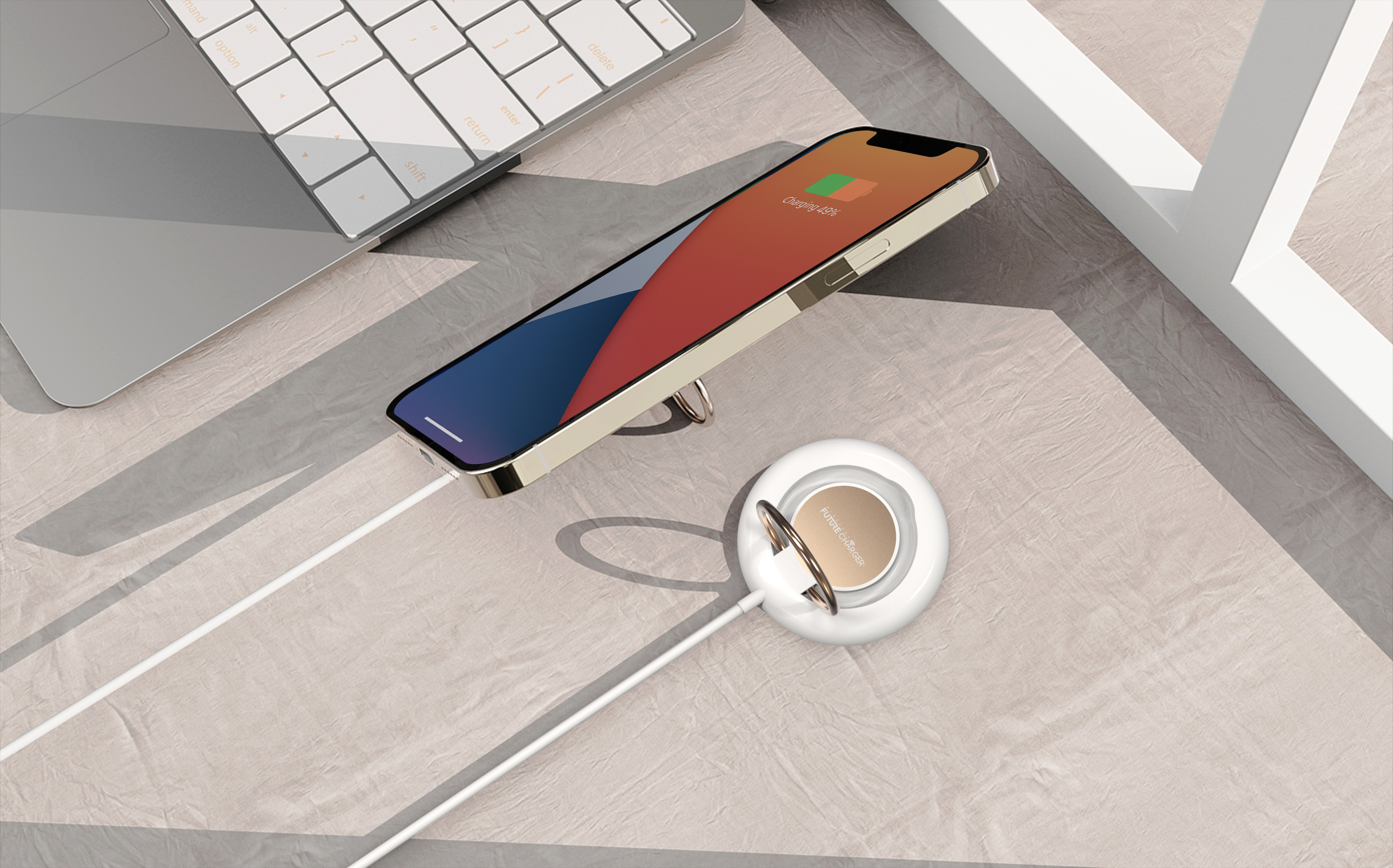 Apple magnetic bracket wireless charging，