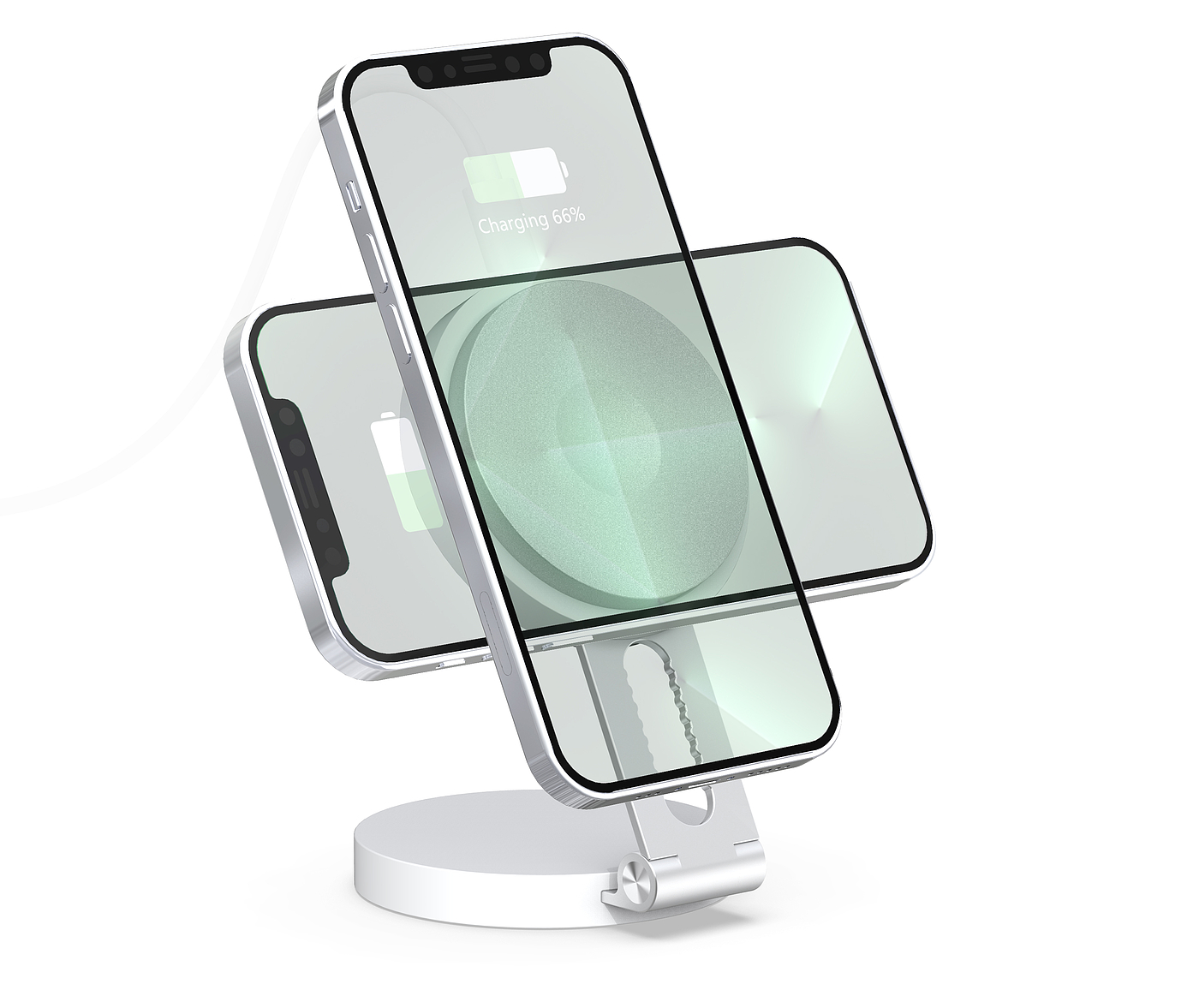 Magnetic three-in-one wireless charging，