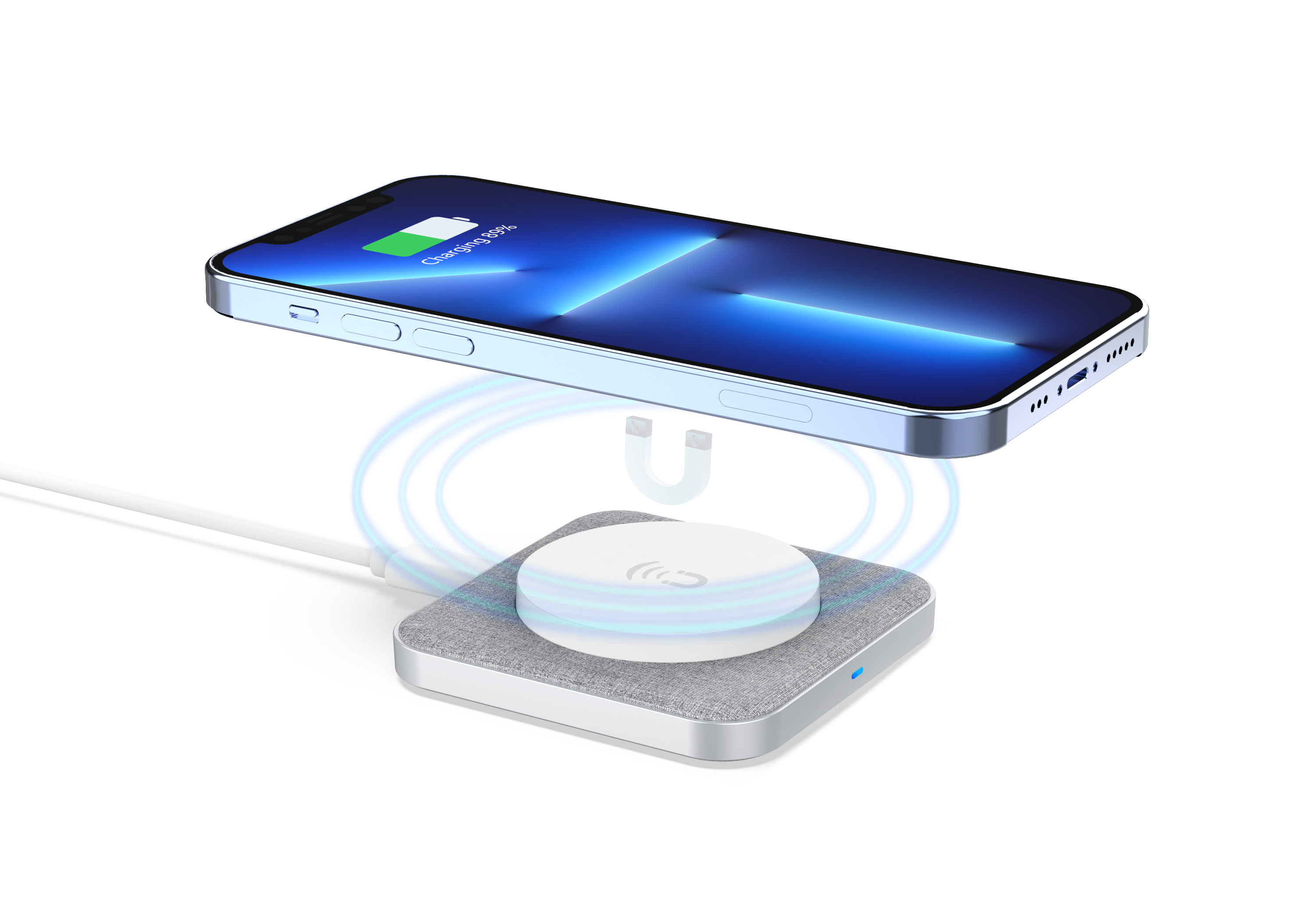 Magnetic suction wireless charging，
