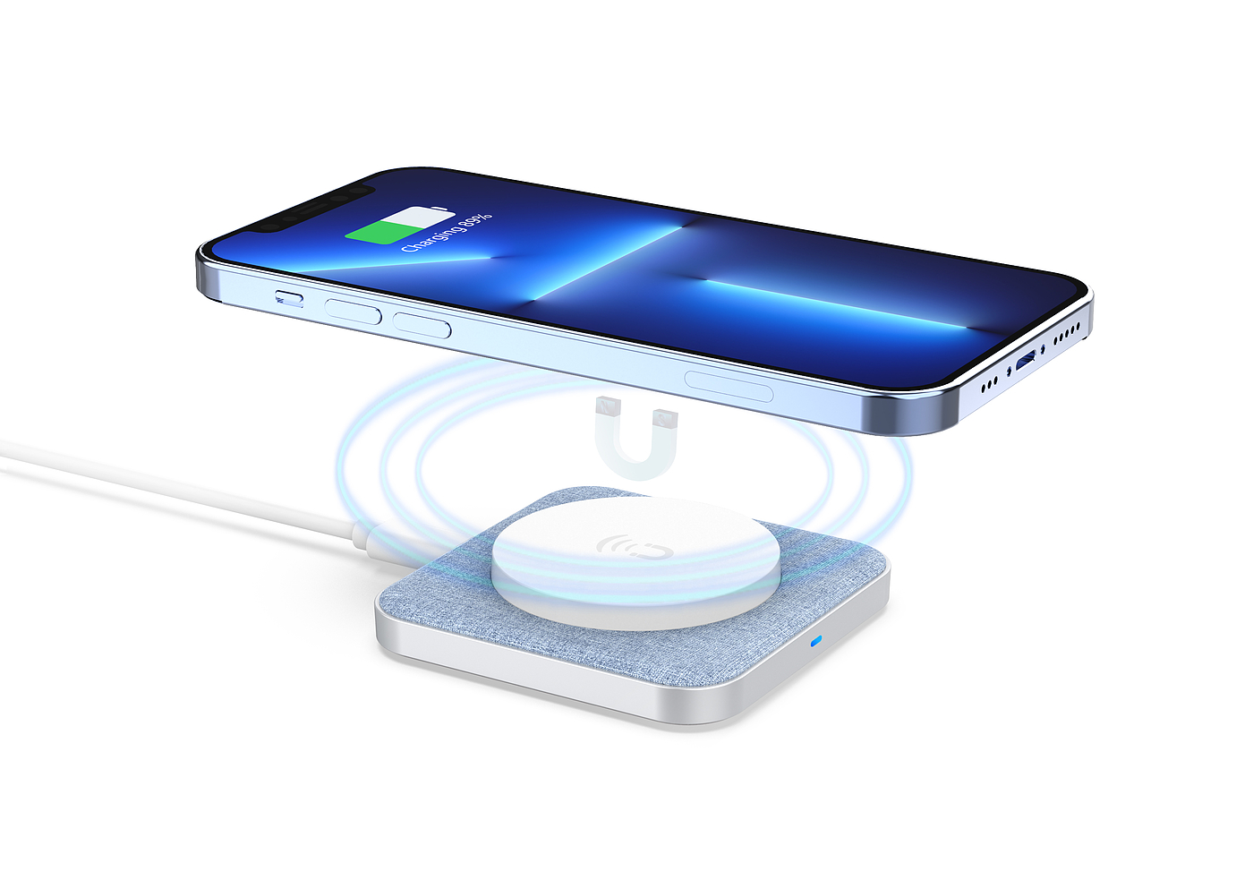 Magnetic suction wireless charging，