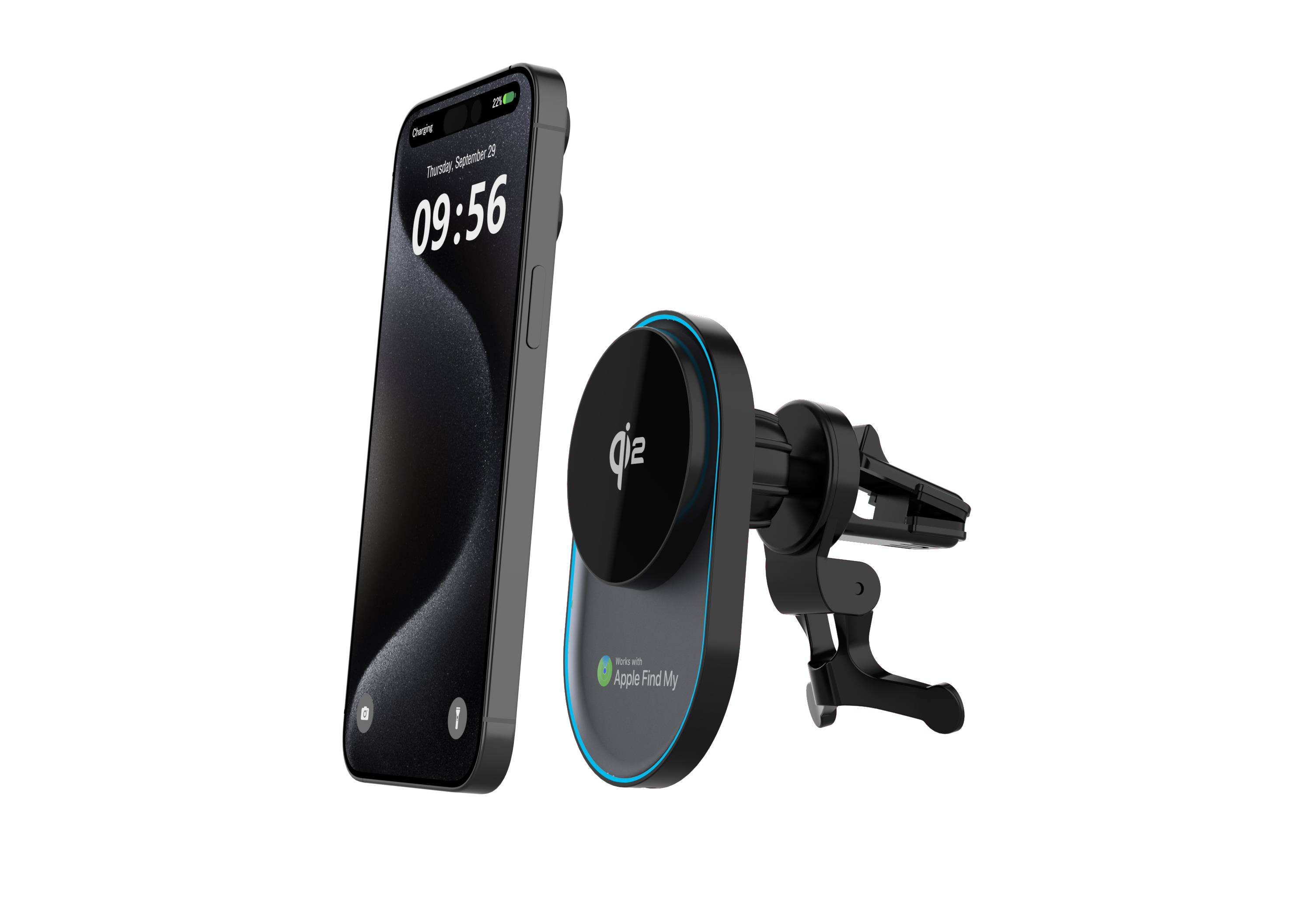 Find My tracking locator magnetic car wireless charger，