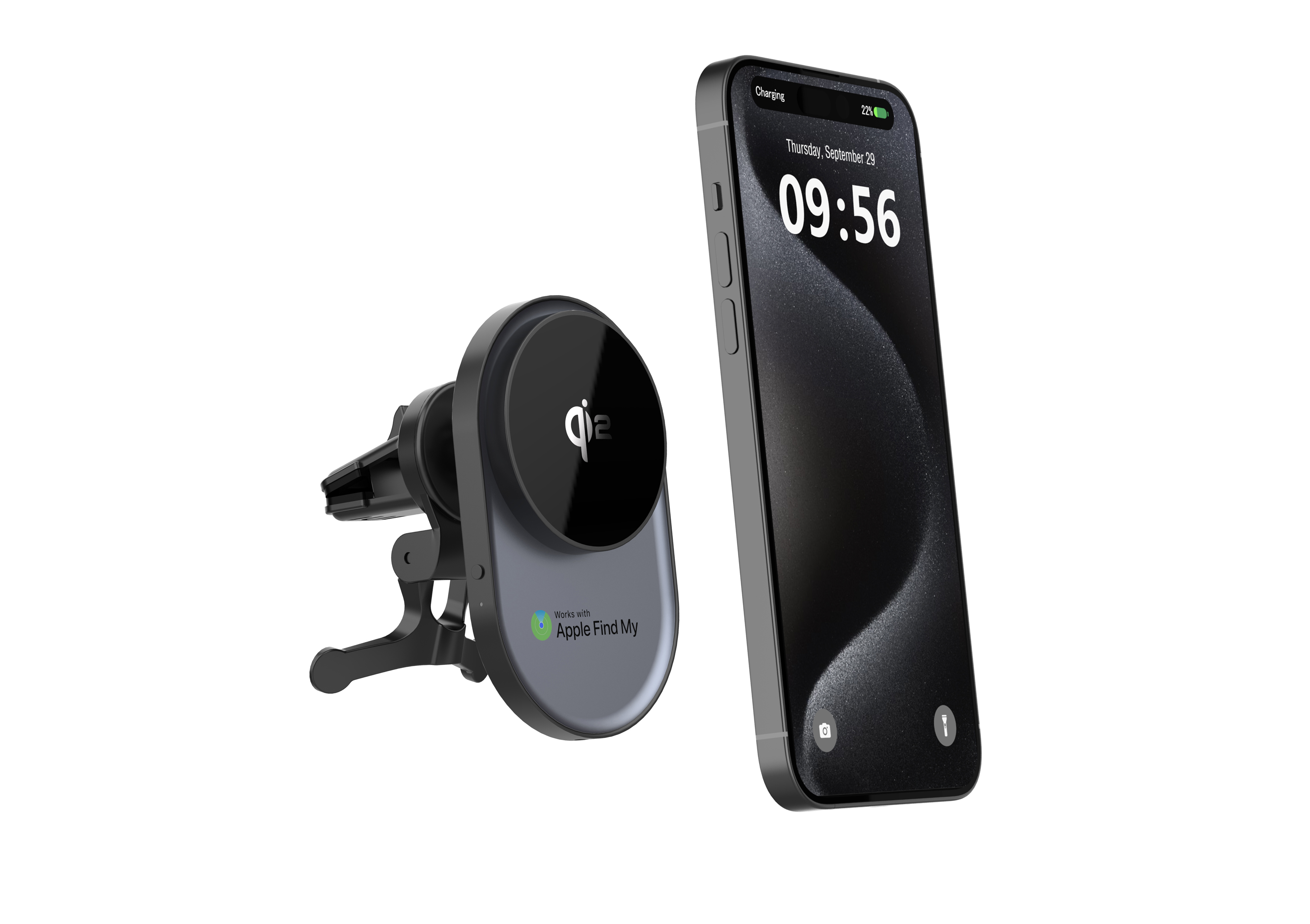 Find My tracking locator magnetic car wireless charger，