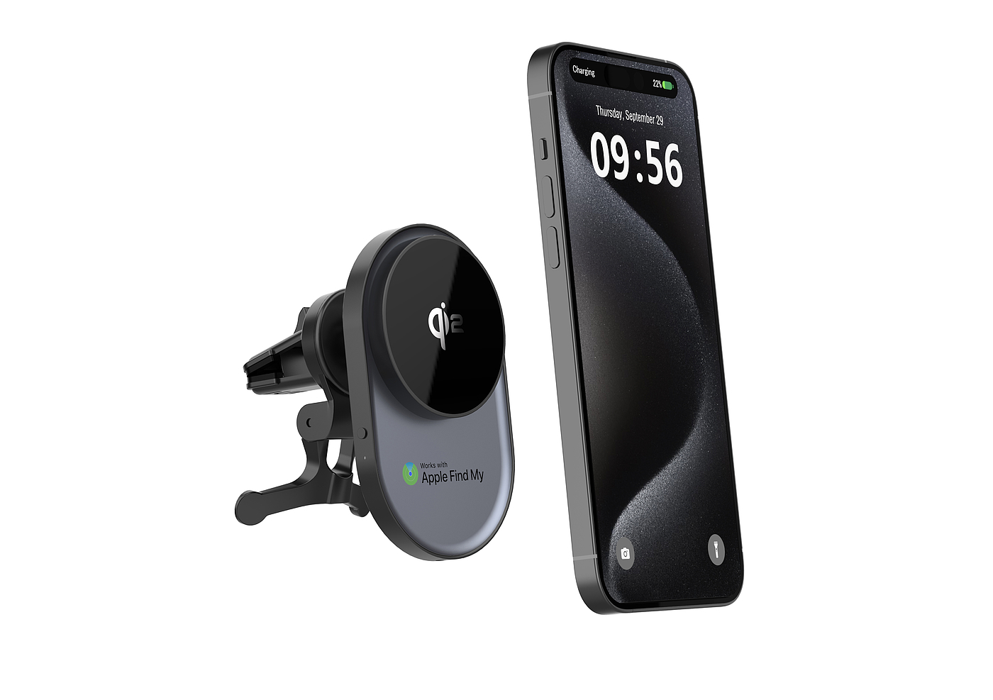 Find My tracking locator magnetic car wireless charger，