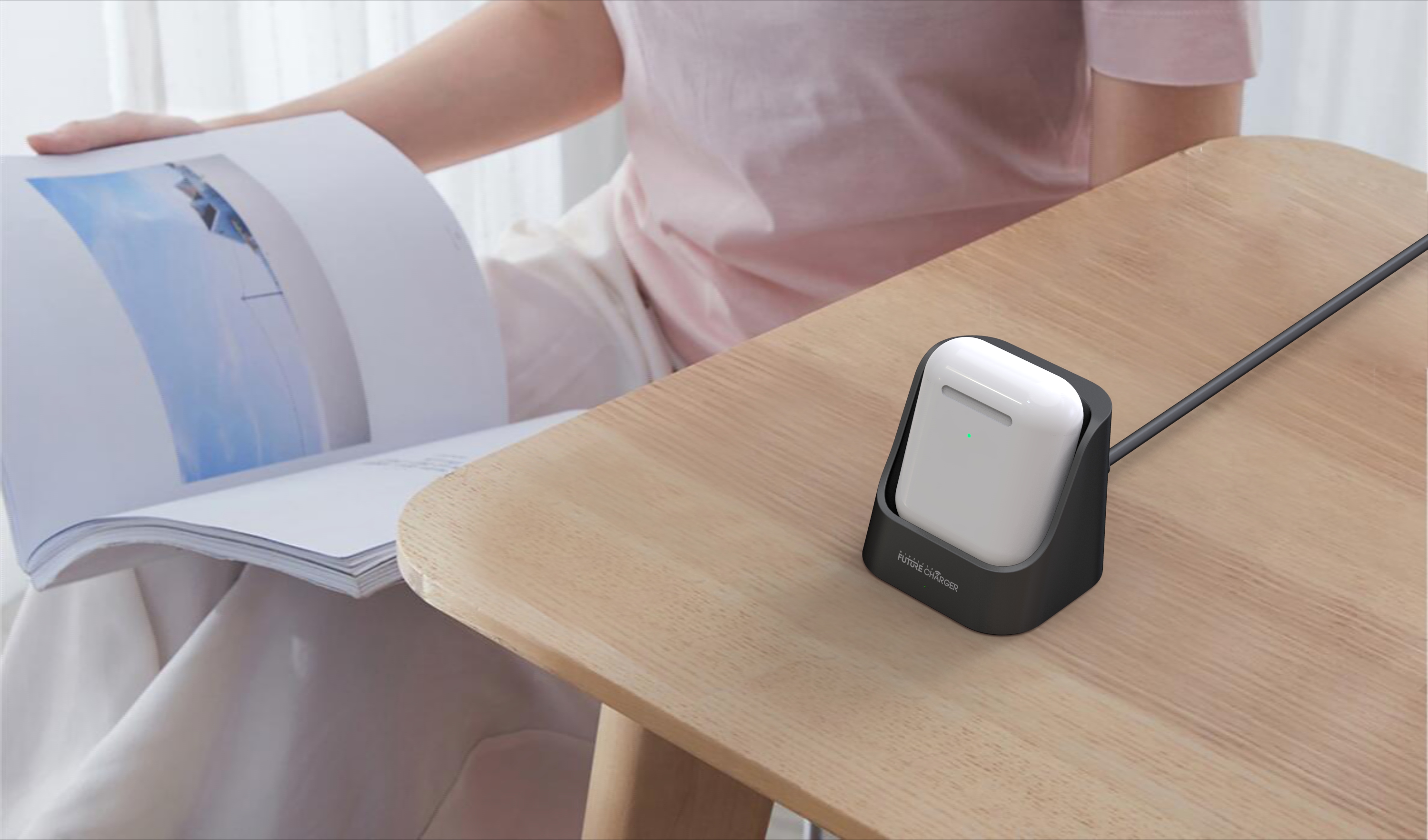 Apple headset wireless charging，