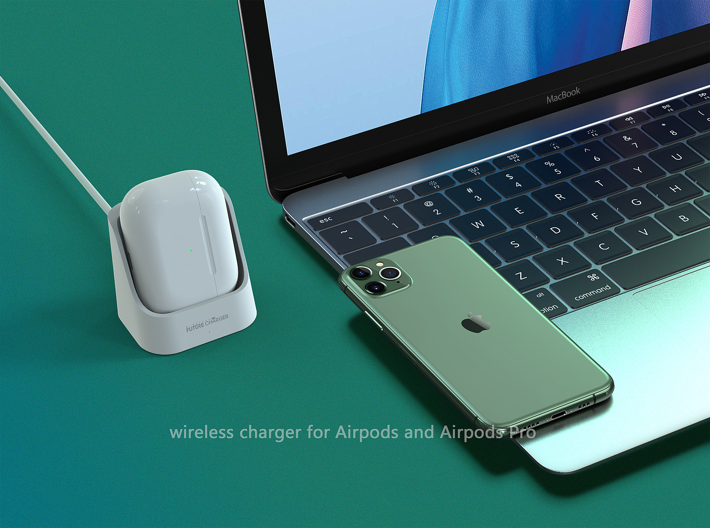 Apple headset wireless charging，