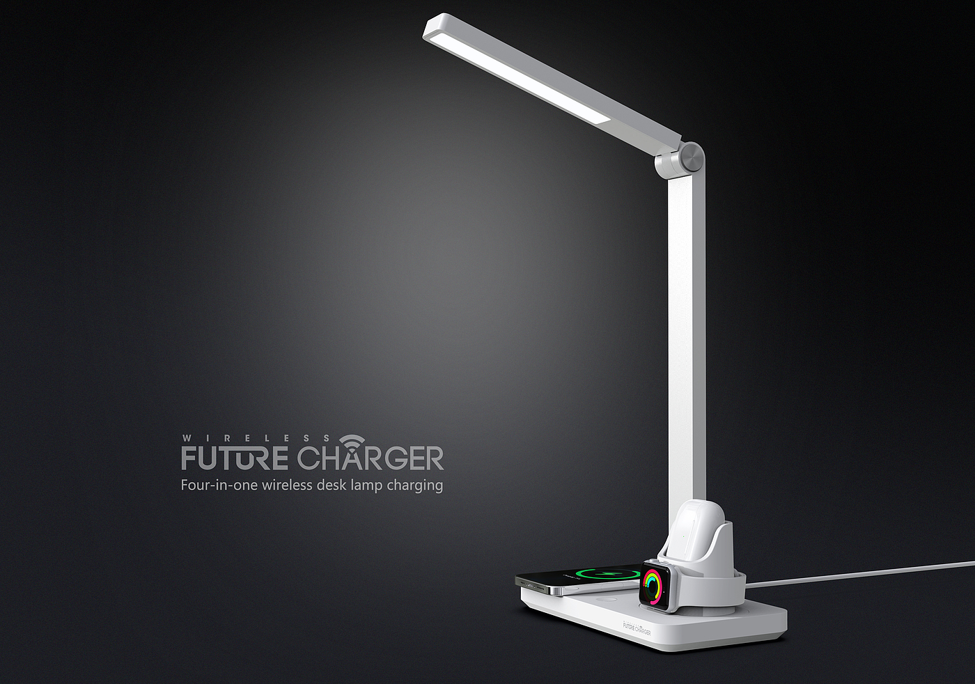 All-in-one table lamp wireless charging，