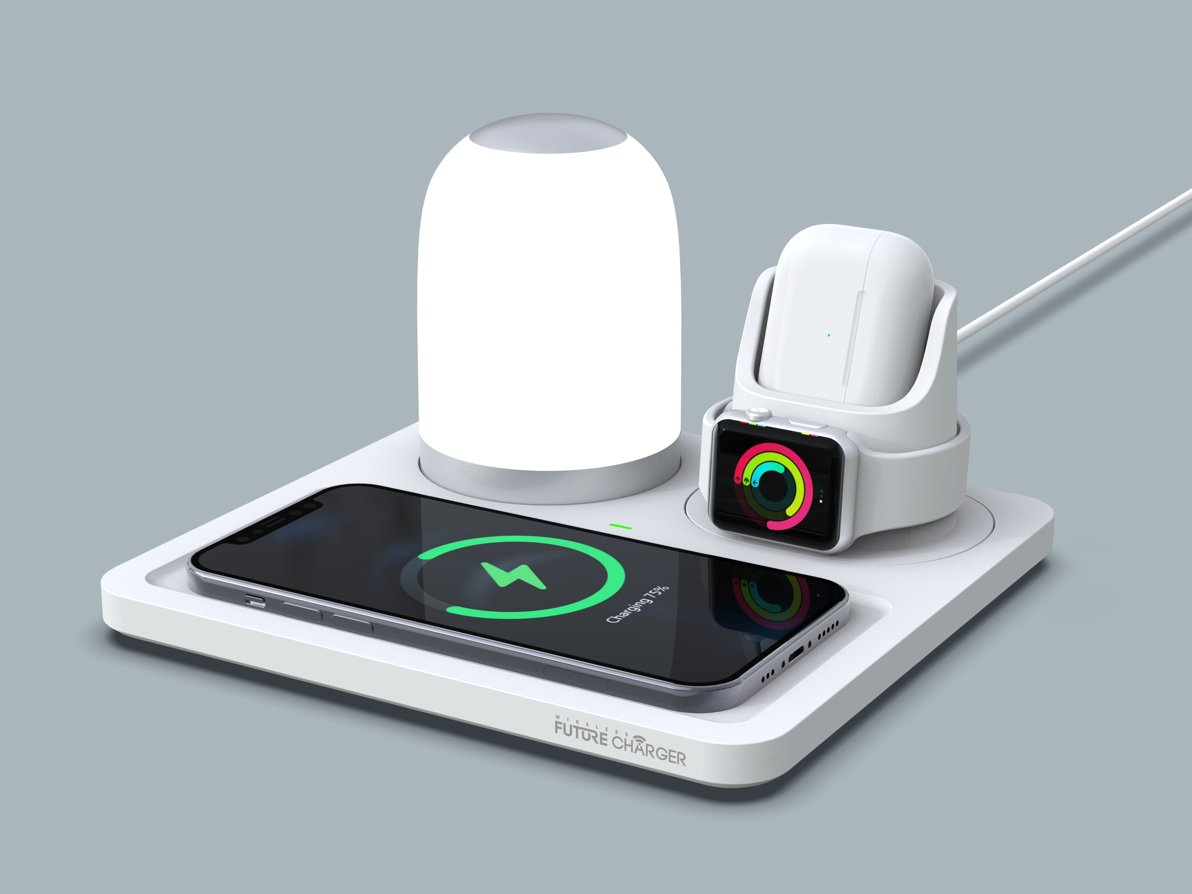 All-in-one night light wireless charging，
