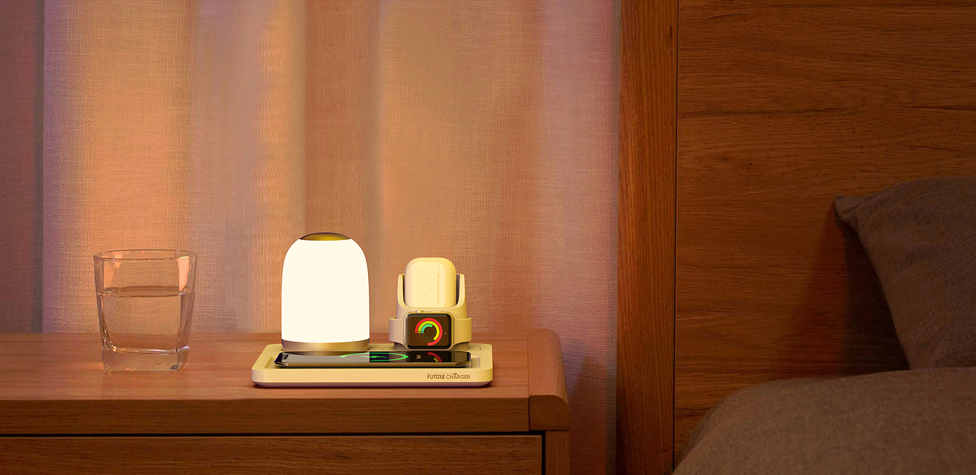 All-in-one night light wireless charging，