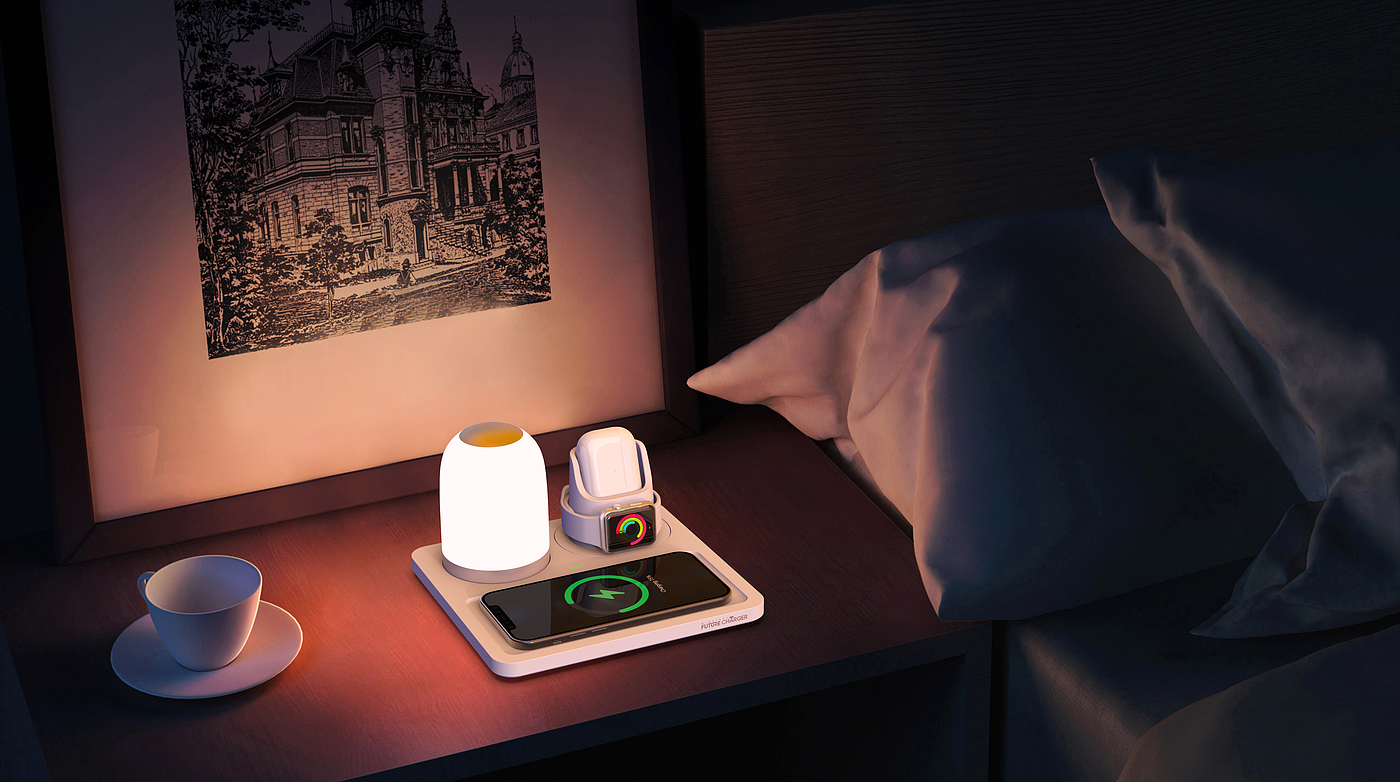 All-in-one night light wireless charging，