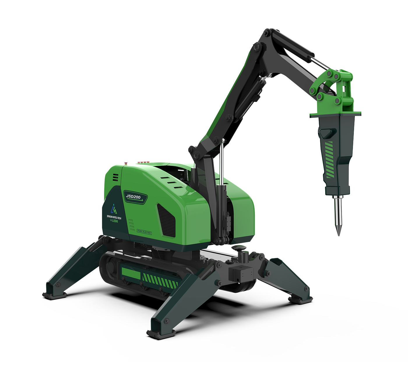 Unmanned demolition machine，Remote control，Unmanned control，Building demolition，metallurgical slagging，